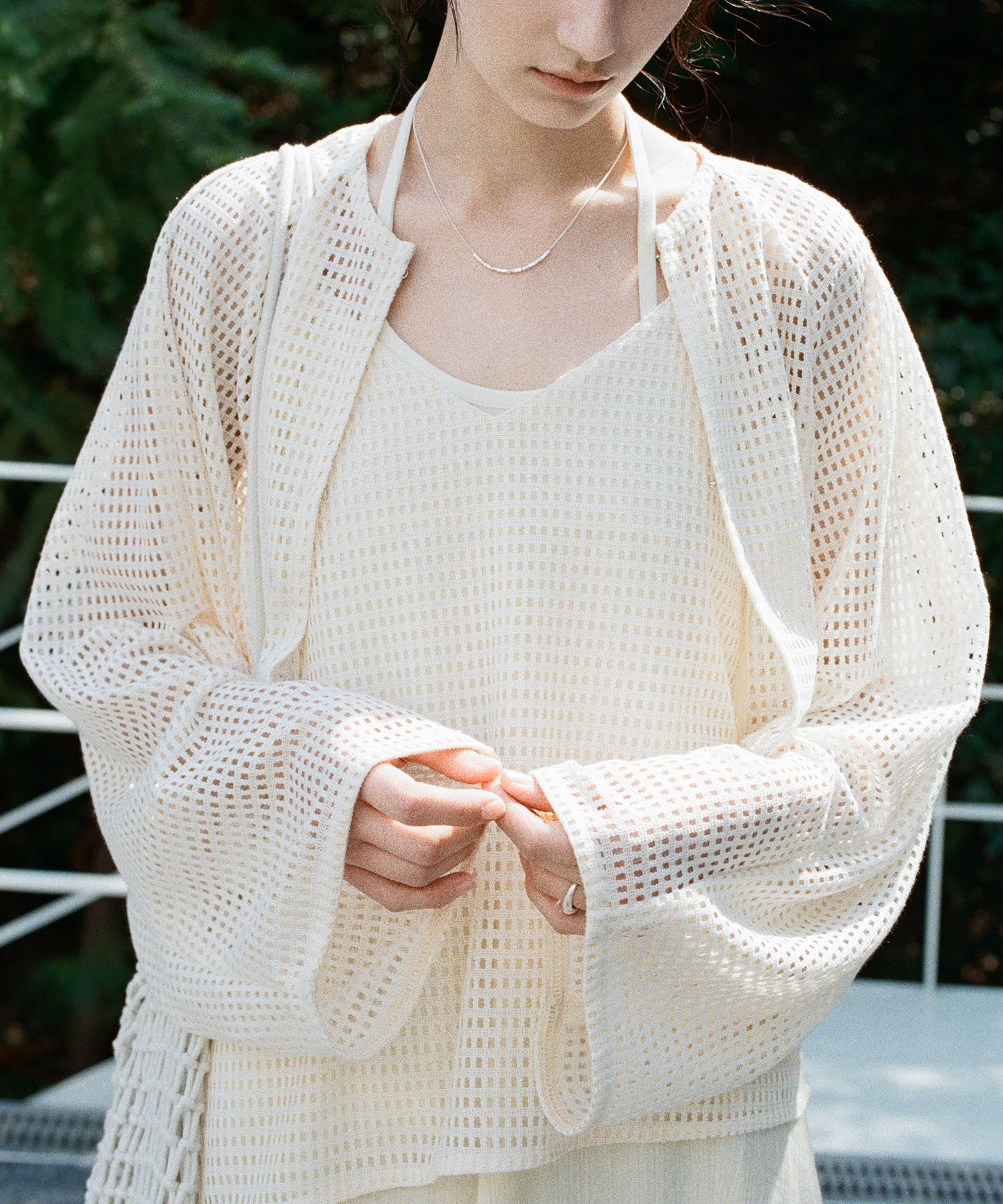 Sheer Cutwork Short Bolero Cardigan