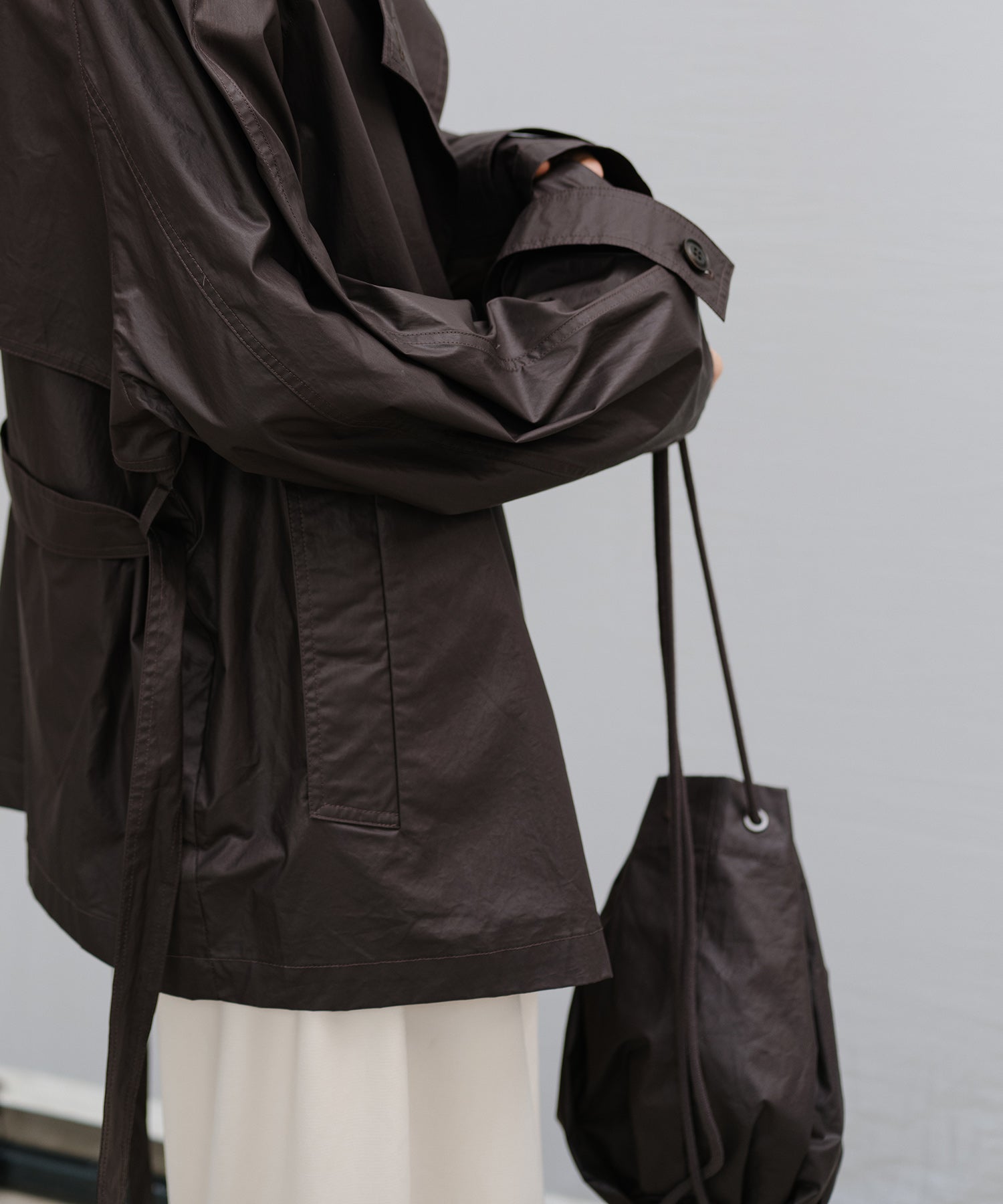 "Shipping from late February to early March" Drawstring Gathered Mini Shoulder Bag