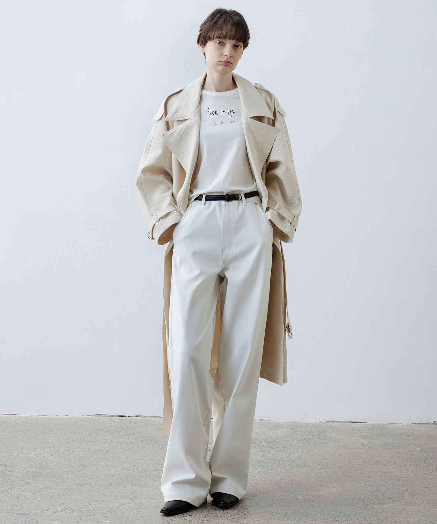 Double-Breasted Epaulette Trench Coat