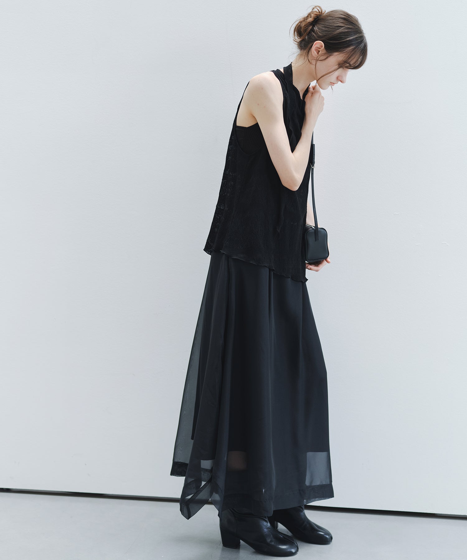 「6月上旬~中旬出荷」Organza Layered Long Skirt