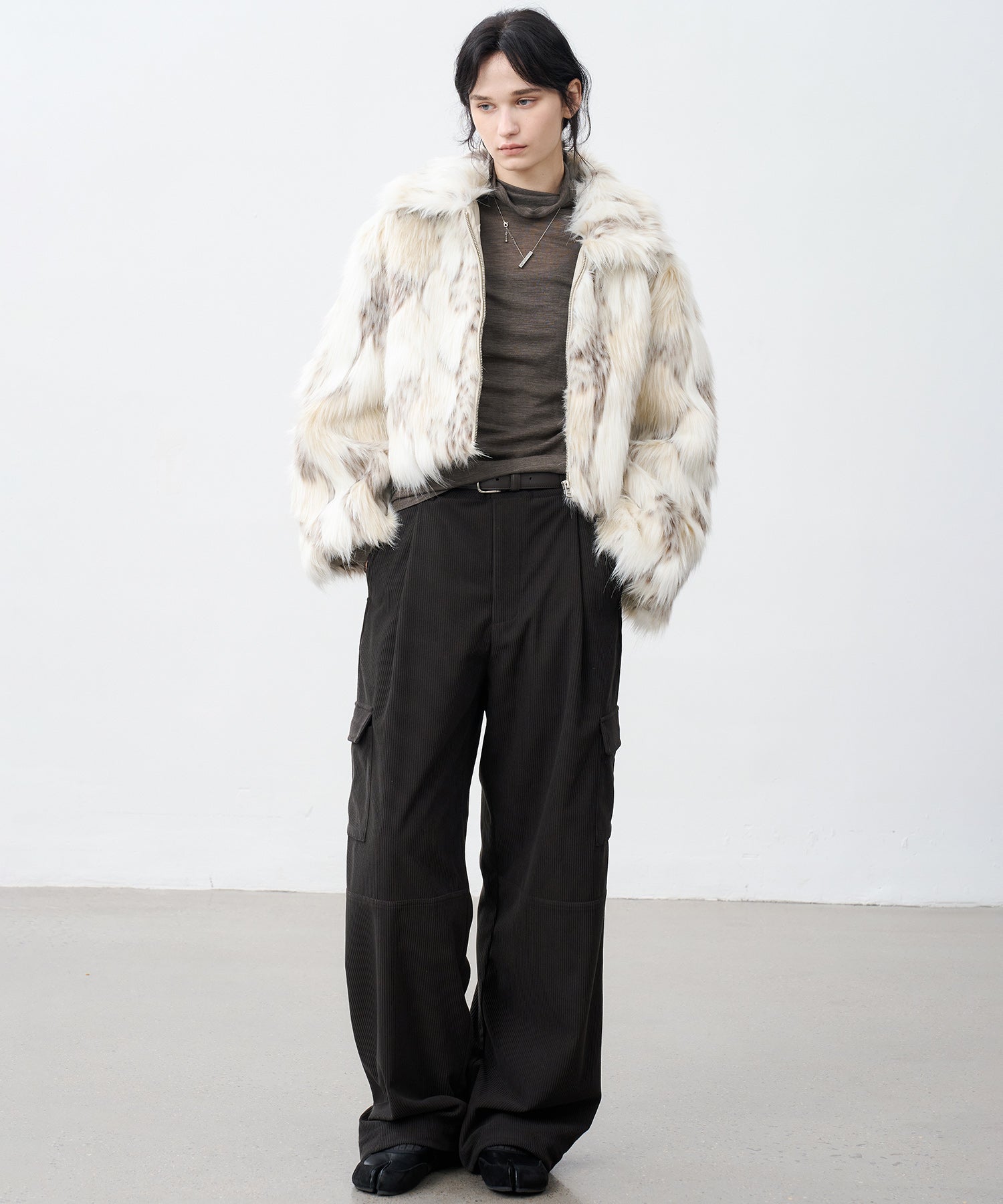 Corduroy Mid-Rise Straight Utility Pants