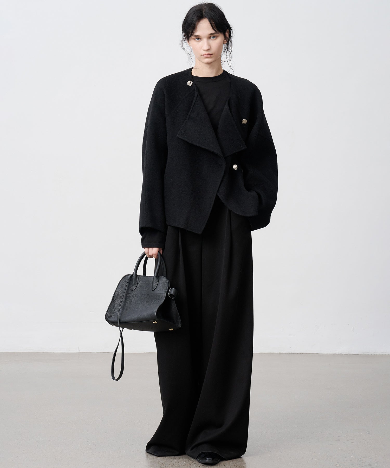 100% Wool Multi-Button Double-Face Short Coat