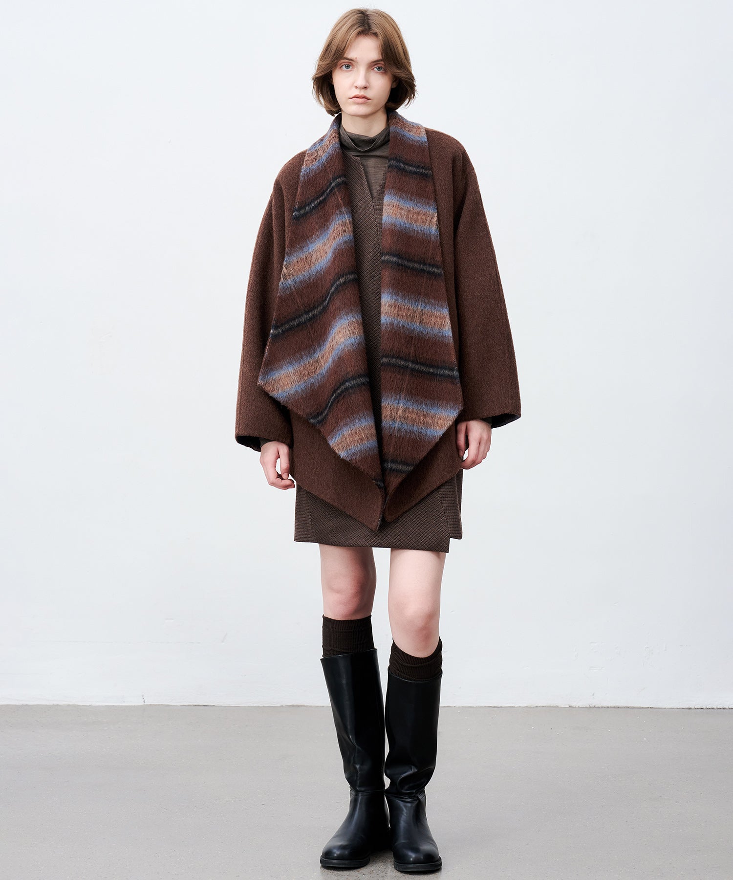 Belted Double-Face Wool Coat