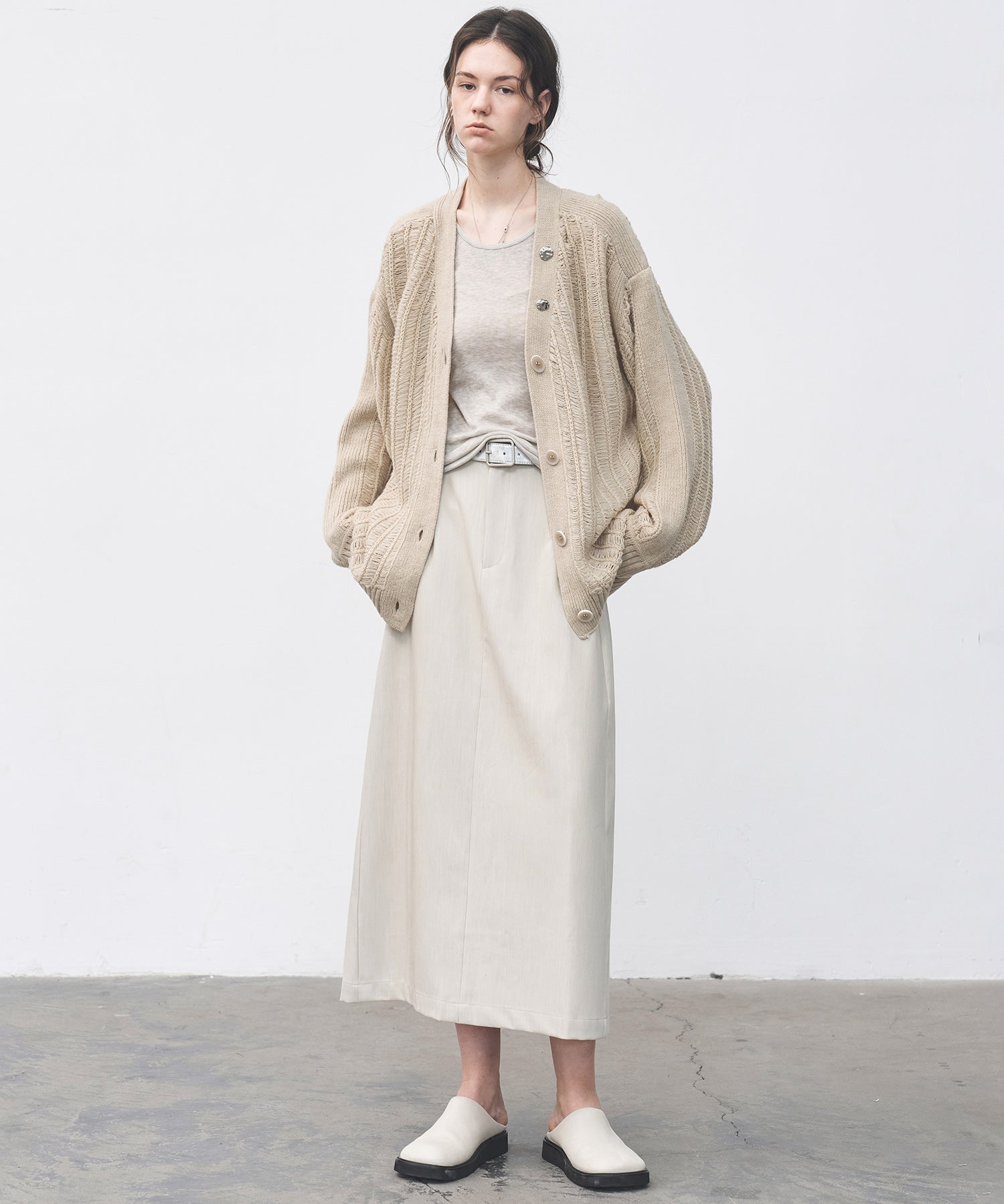 3D Textured Knit Loose Fit Cardigan
