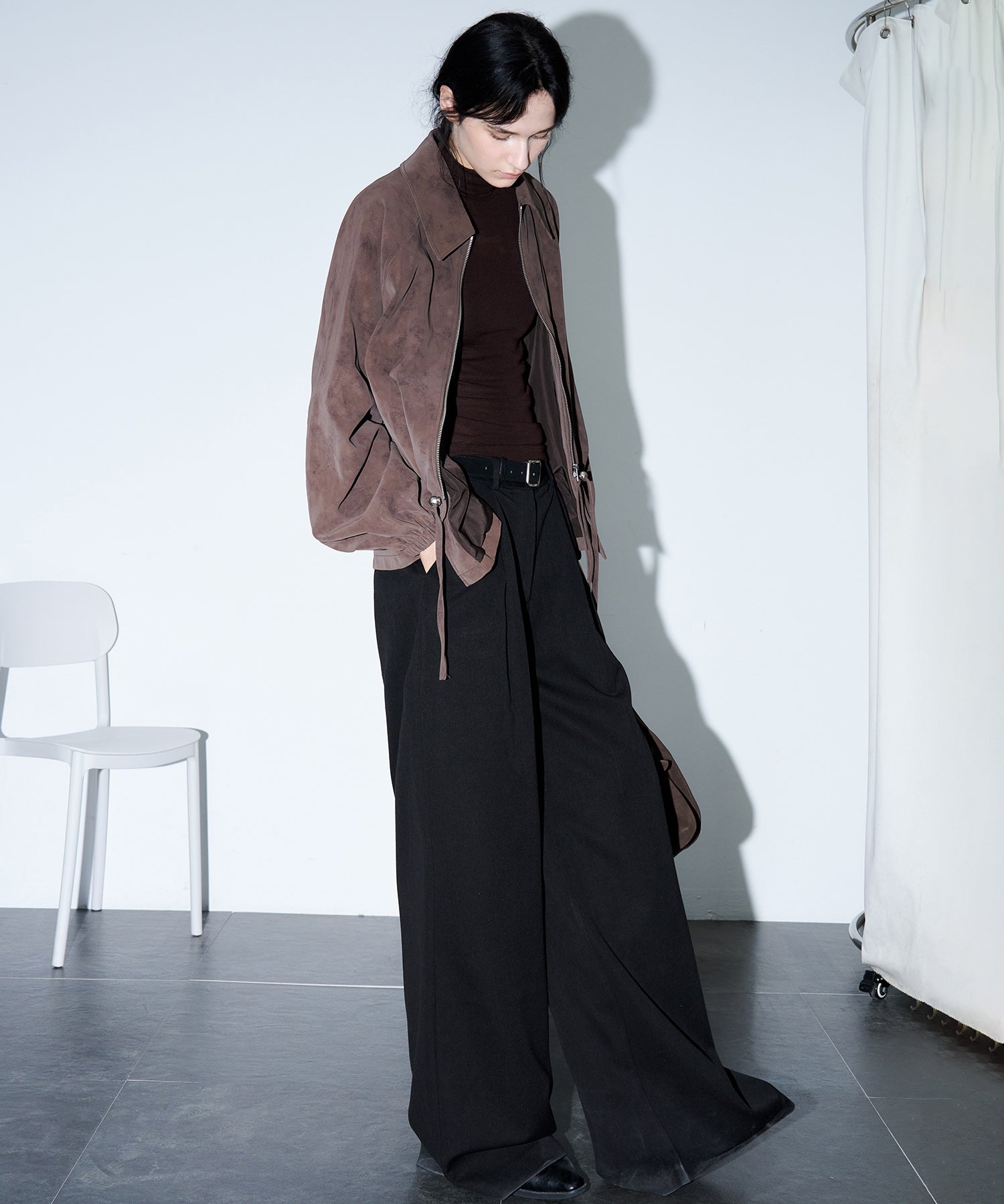 Drawstring-Waist Casual Jacket