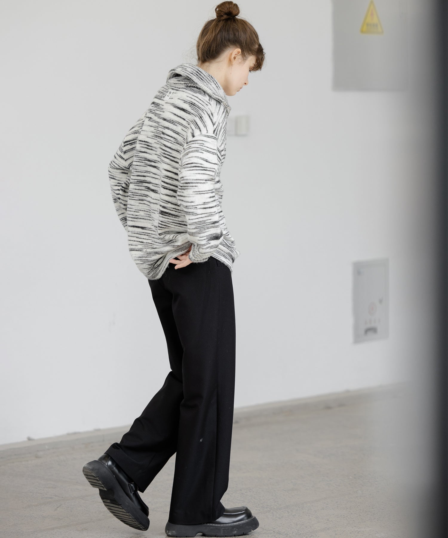 Half-Zip Oversized Polo Knit Pullover