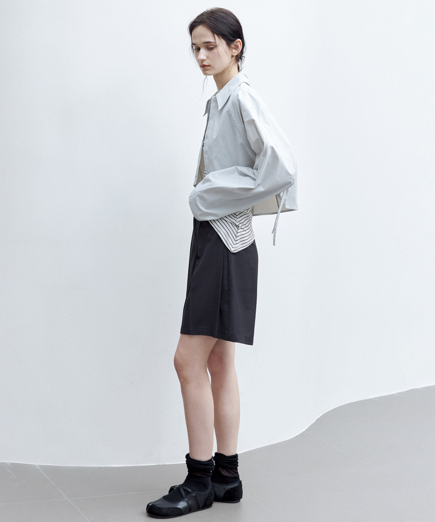 UV-blocking Back Drawstring Gather Cropped Light Jacket