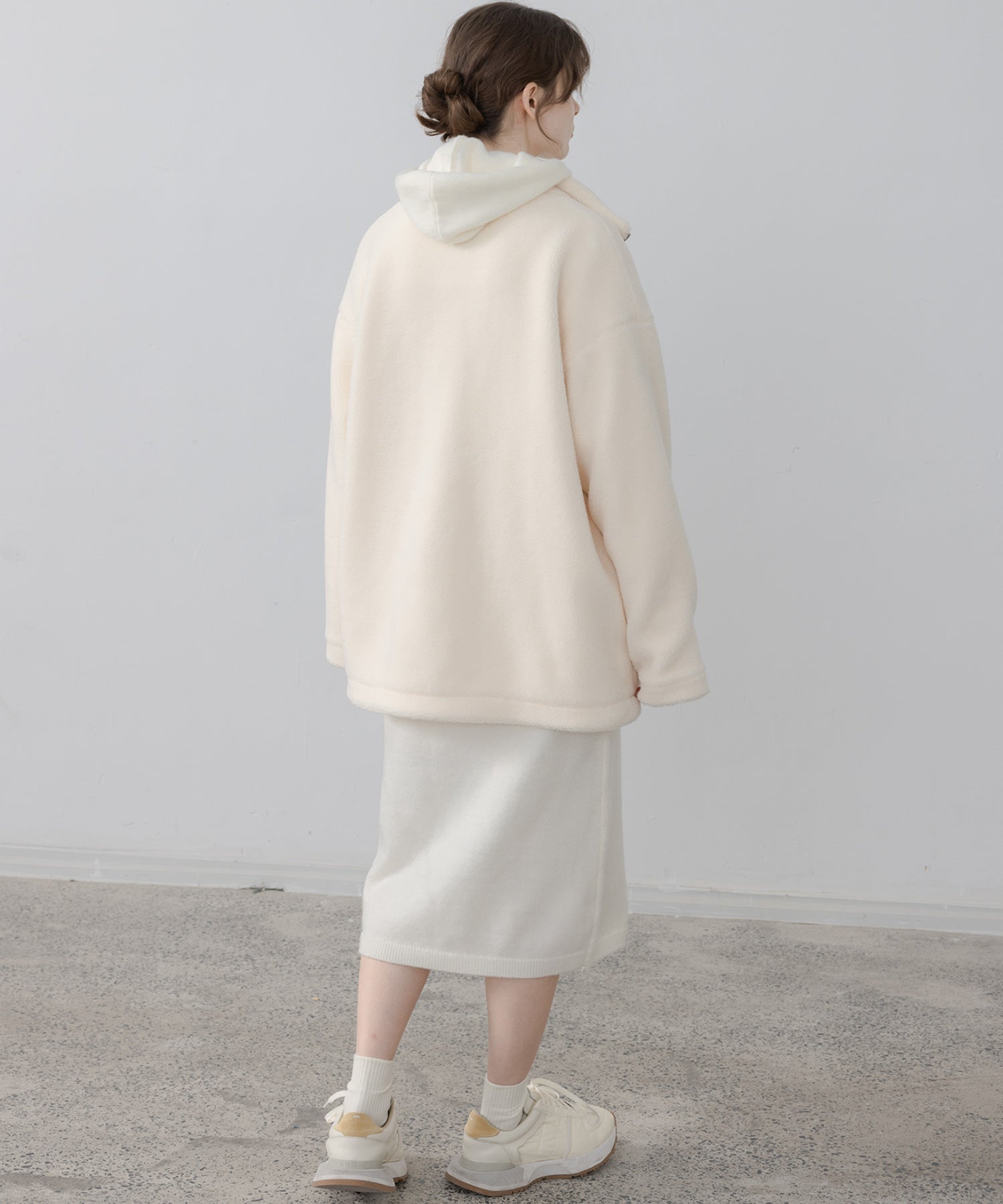 Center Line Knit Soft Boa Jacket