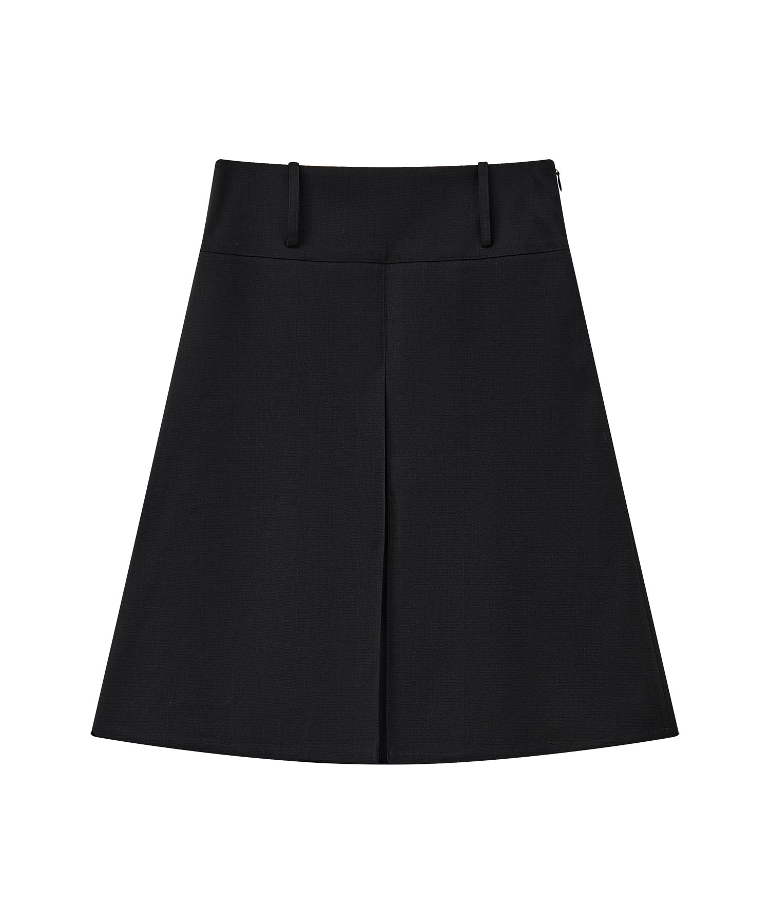 2-Way Pleated Suit Midi Skirt – High Waist A-Line Fit