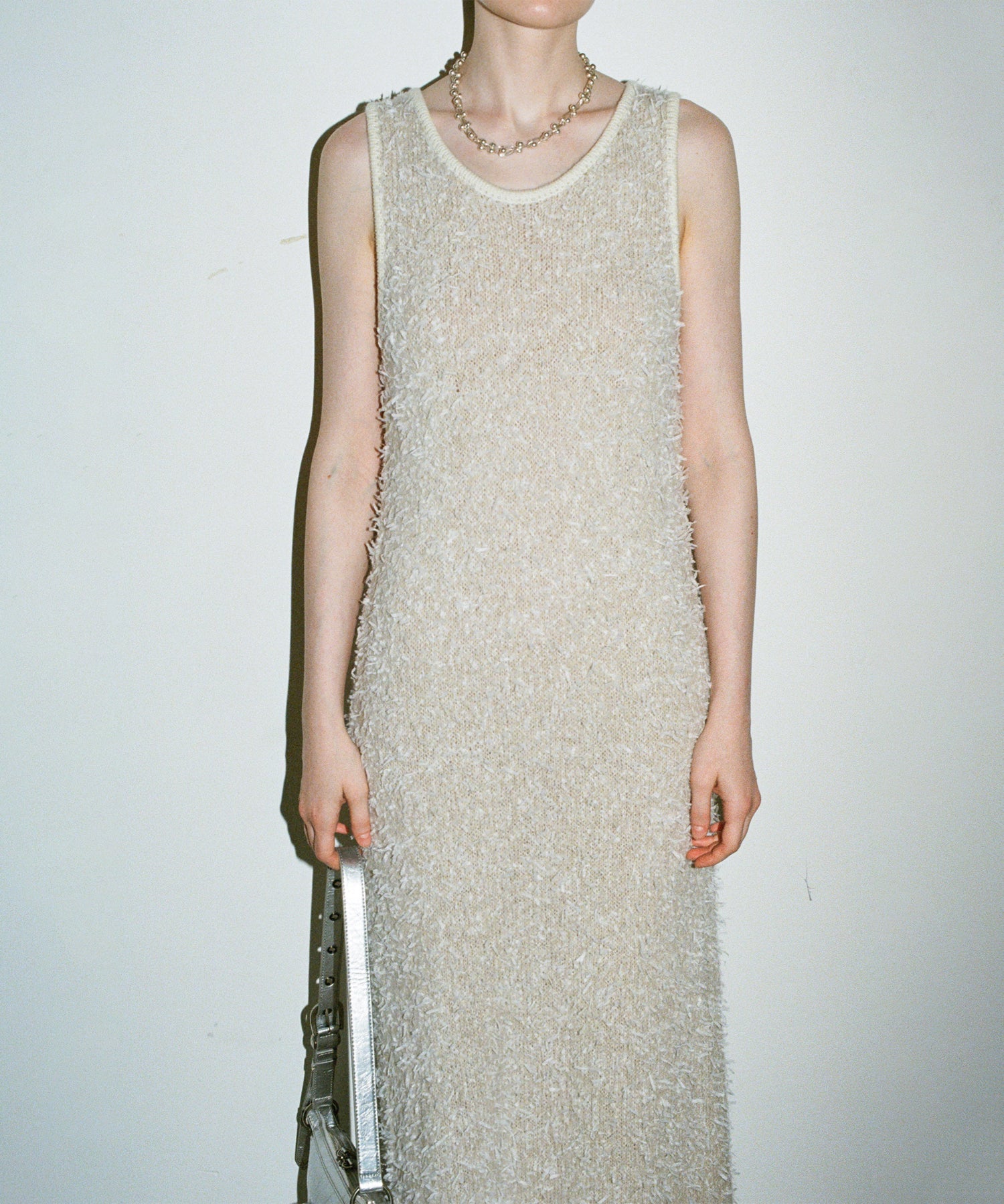 Tweed Round Neck Knit Dress