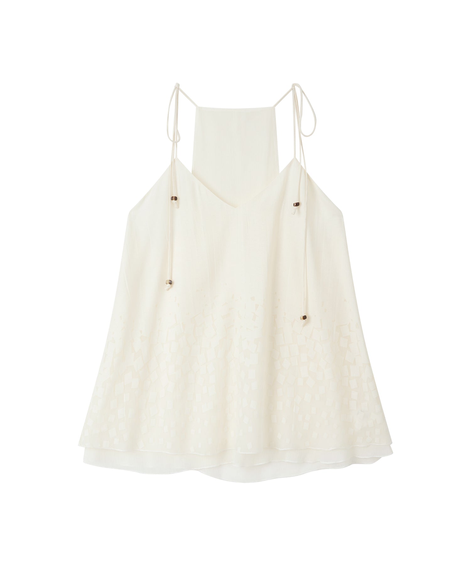 「7月中旬~下旬出荷」Gradient Square Sheer Camisole Top