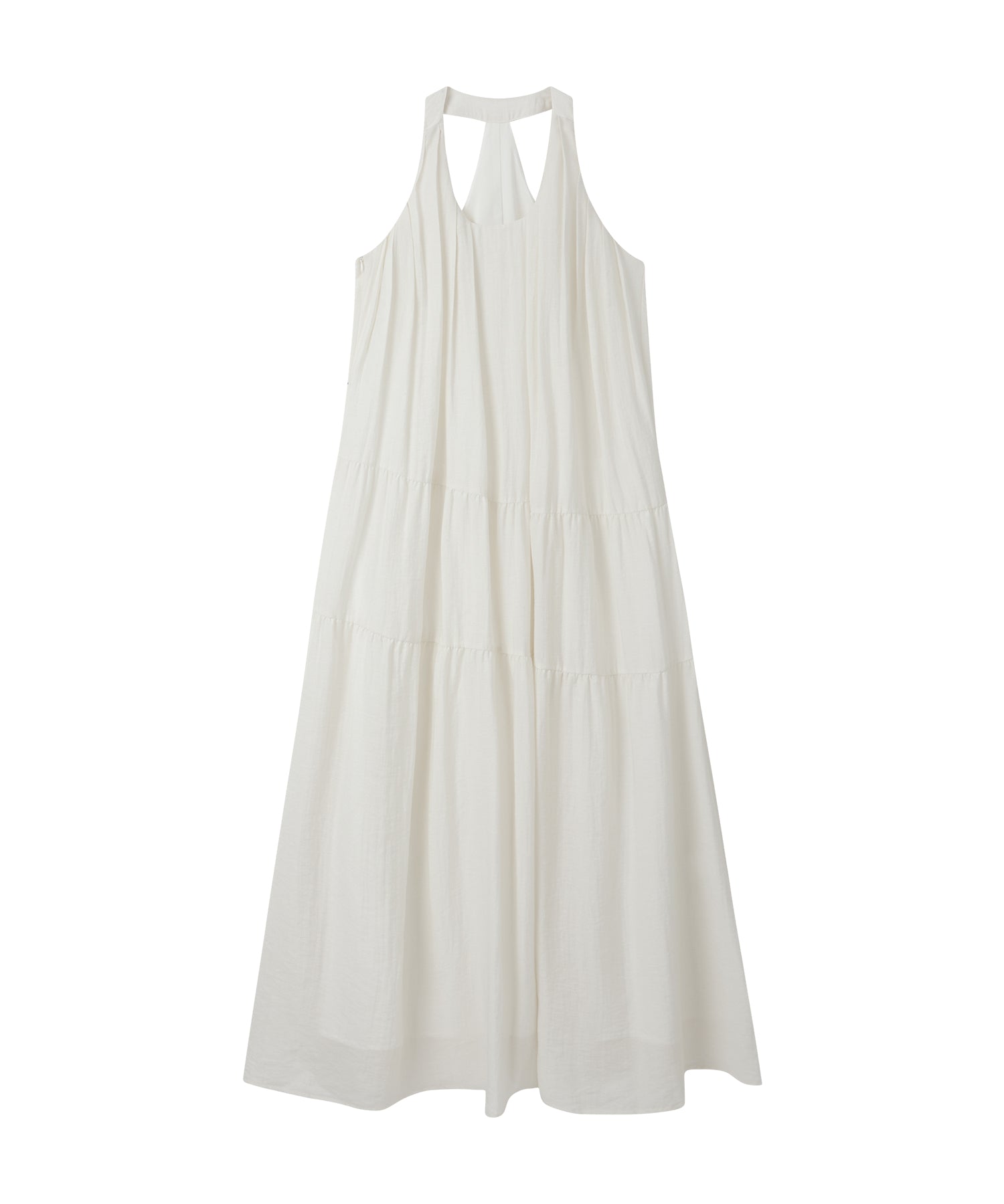 「7月上旬~中旬出荷」Halter Neck Tiered Maxi Dress