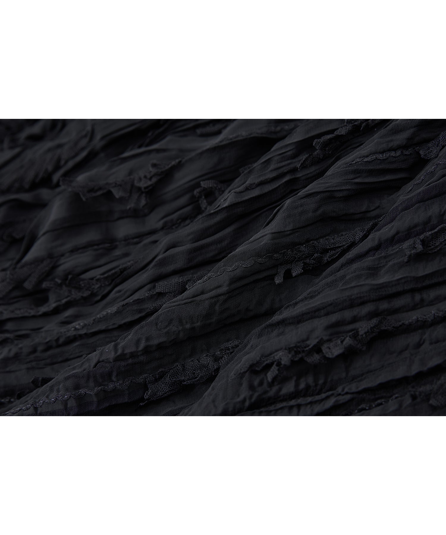「7月中旬~下旬出荷」Feather Texture Asymmetric Skirt