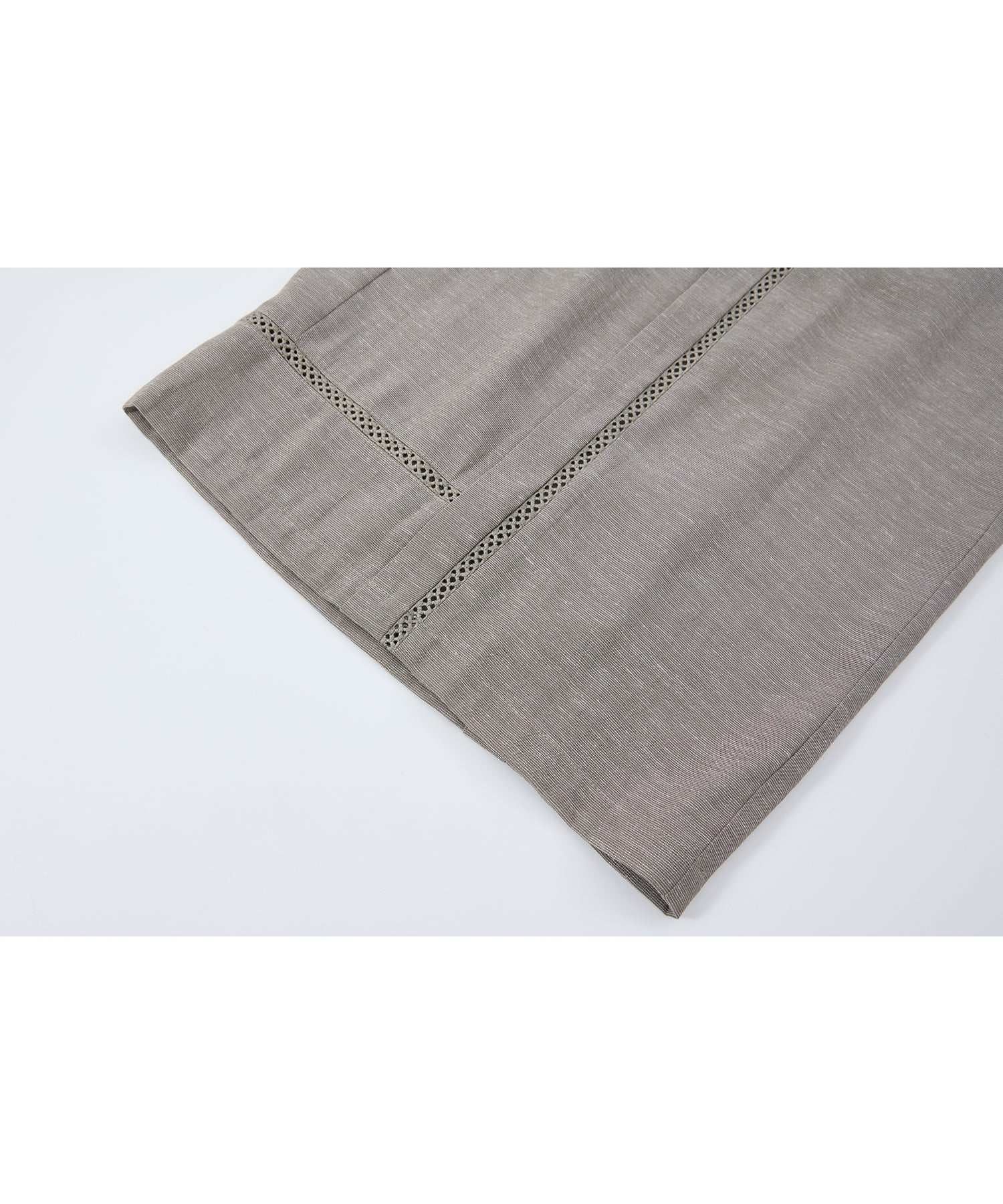 「8月中旬~下旬出荷」Front Lace Linen Blend Wide Pants