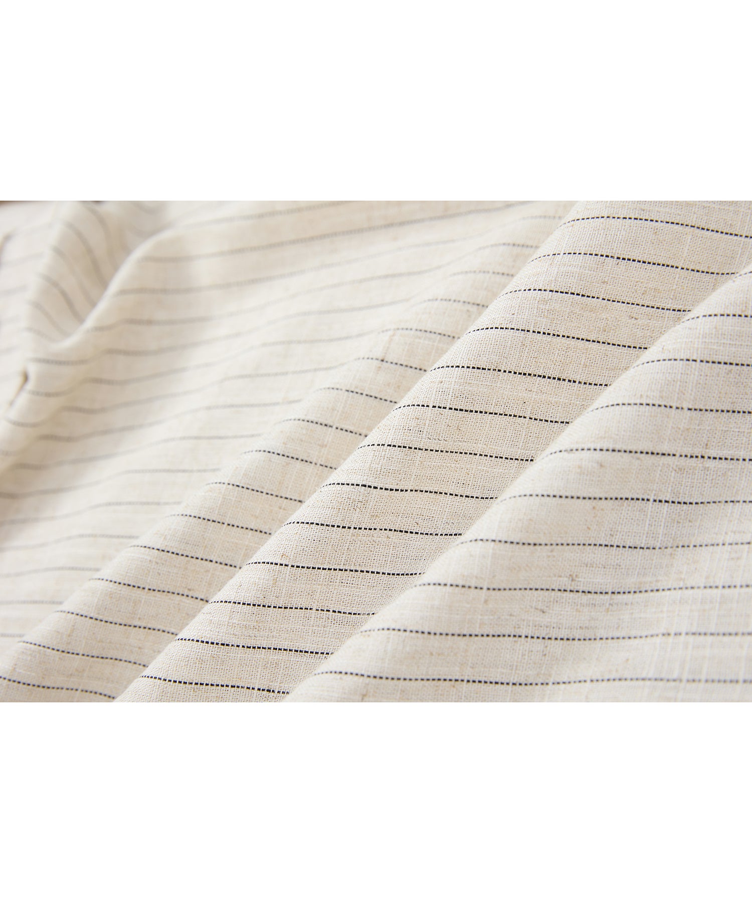 「7月中旬~下旬出荷」Linen Blend Striped Pleated Wide Pants