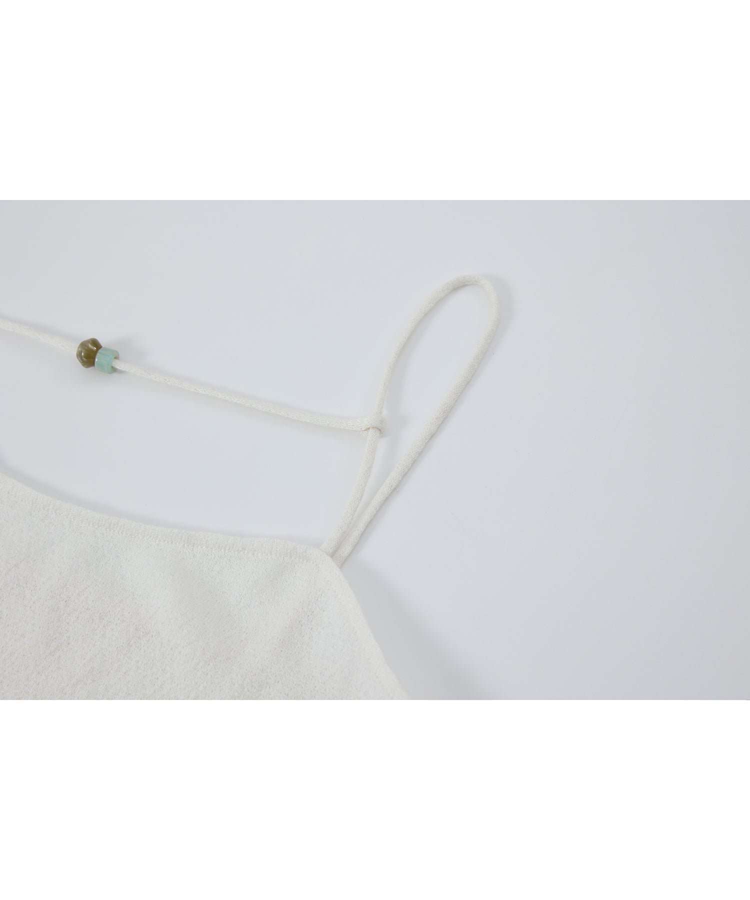 「8月中旬~下旬出荷」Wool Silk Beaded Strap Camisole
