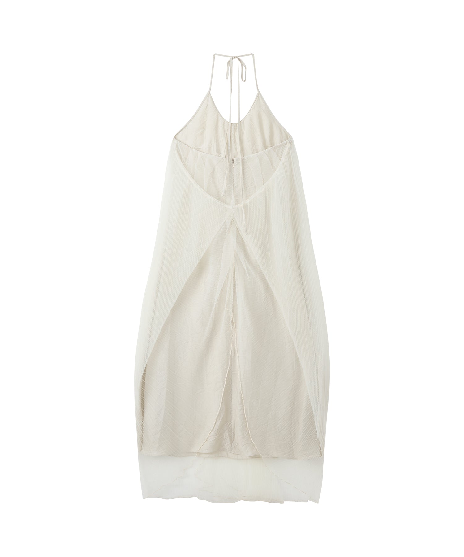 「6月上旬~中旬出荷」Sheer Pleated Cocoon Dress