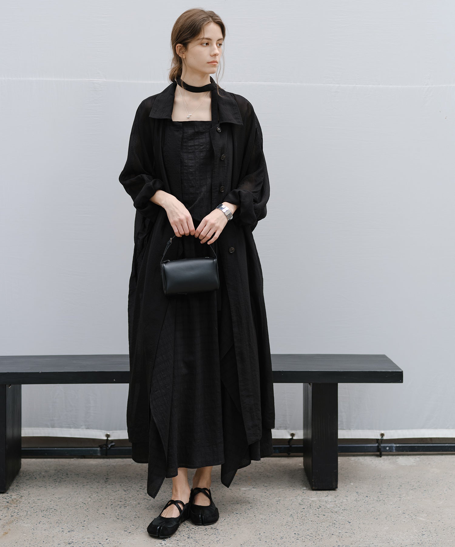 Textured Crepe Slip Dress