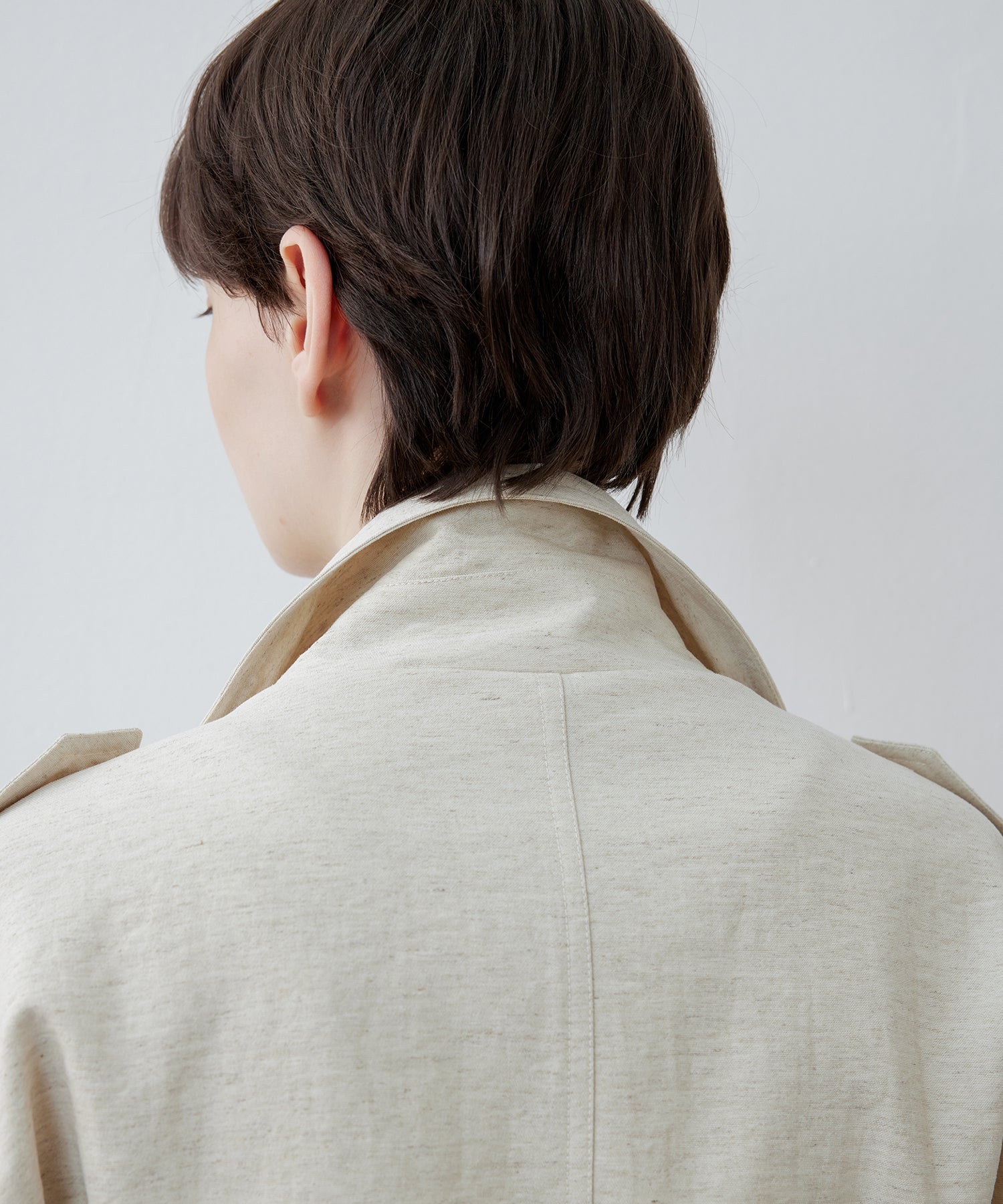 Double-Breasted Epaulette Trench Coat