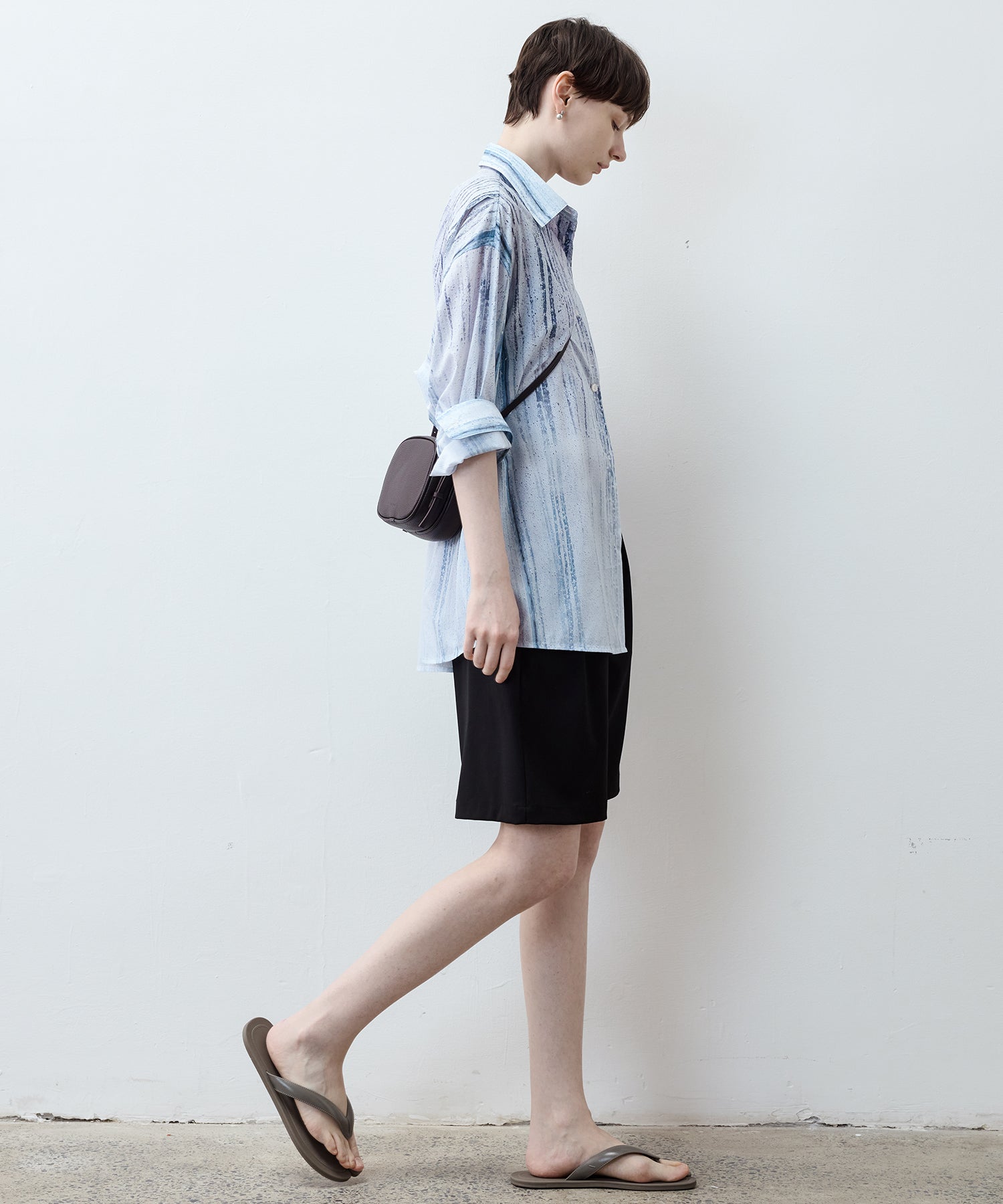 UPF50+ Rain Art Sheer Oversized Shirt
