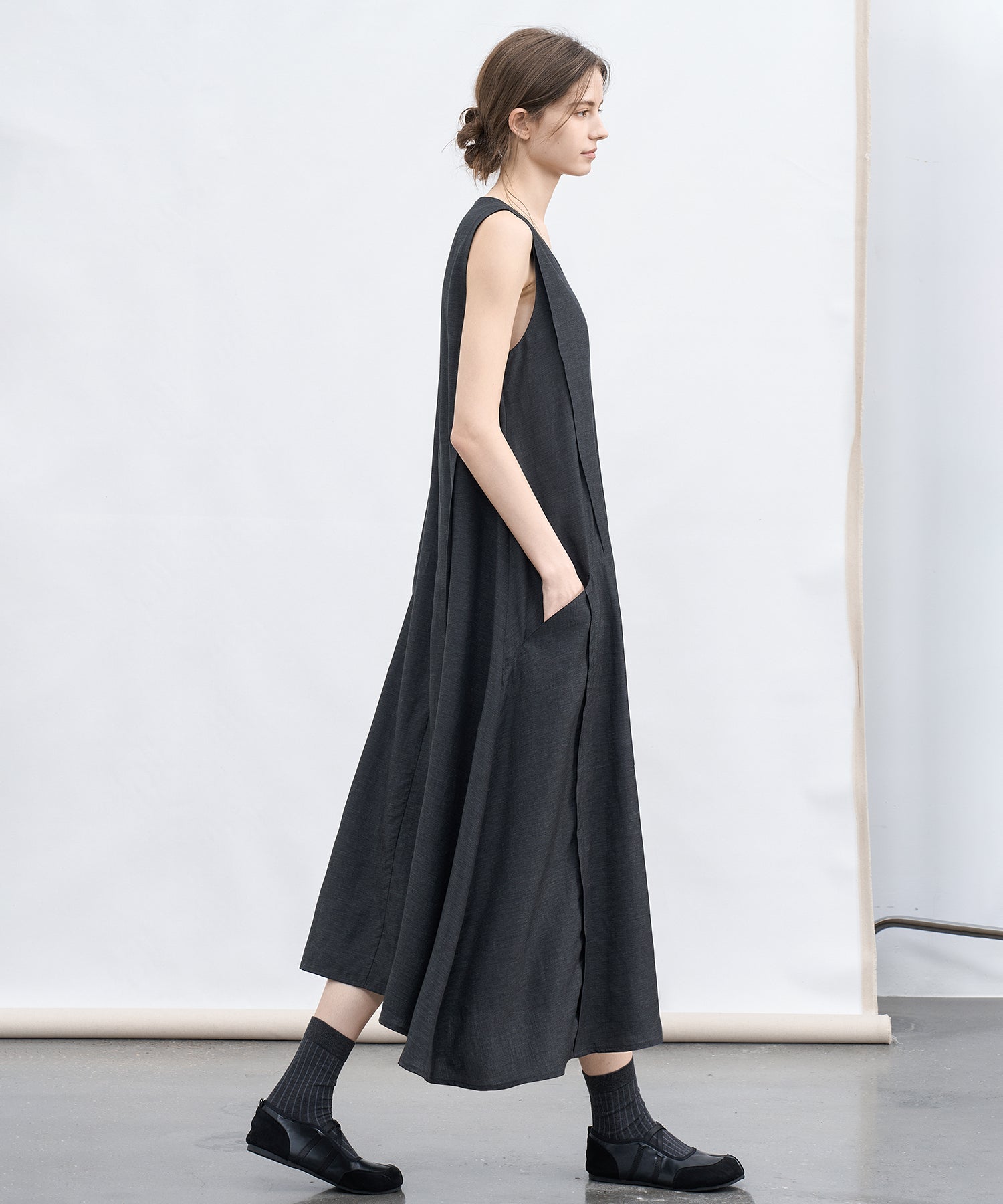 Sleeveless V-Neck A-Line Dress