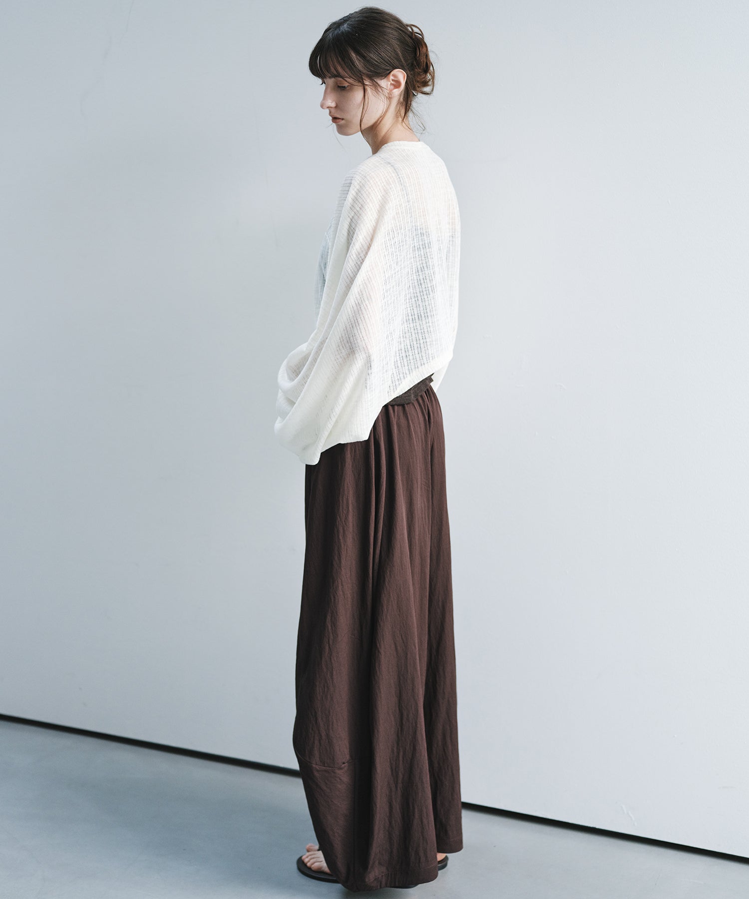 「6月上旬~中旬出荷」Nuanced Draped Wide Pants