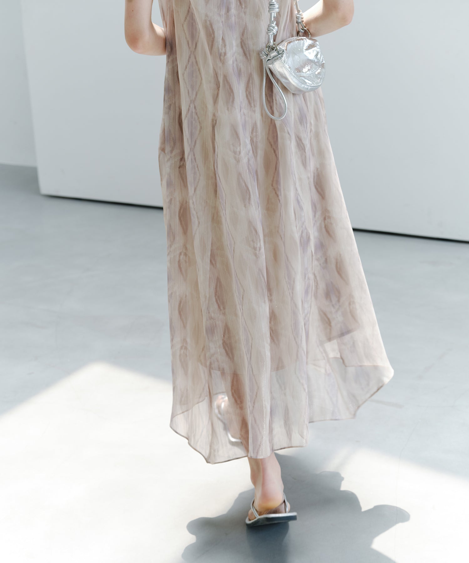 「7月上旬~中旬出荷」Abstract Art Print Cami Dress