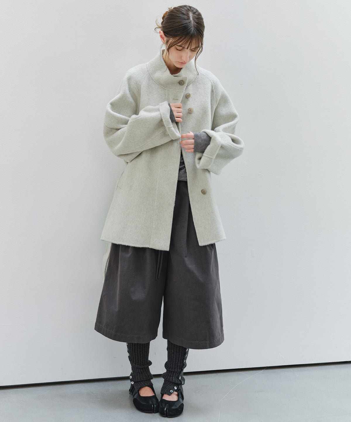 「9月下旬出荷予定」Drawstring Waist Wide Midi Pants