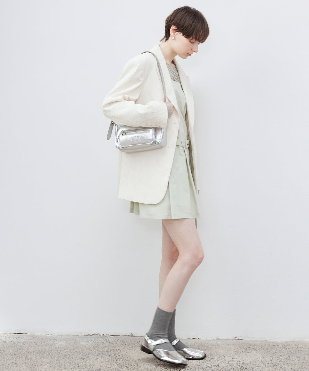 Textured Oversized Tailored Jacket
