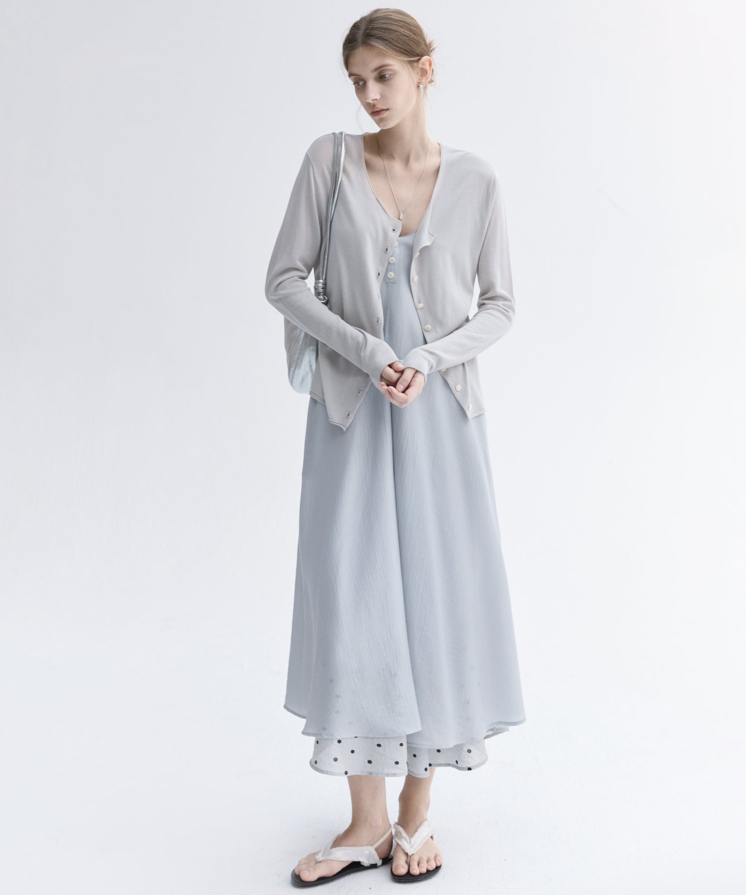 Layered Sheer Cami Long Dress