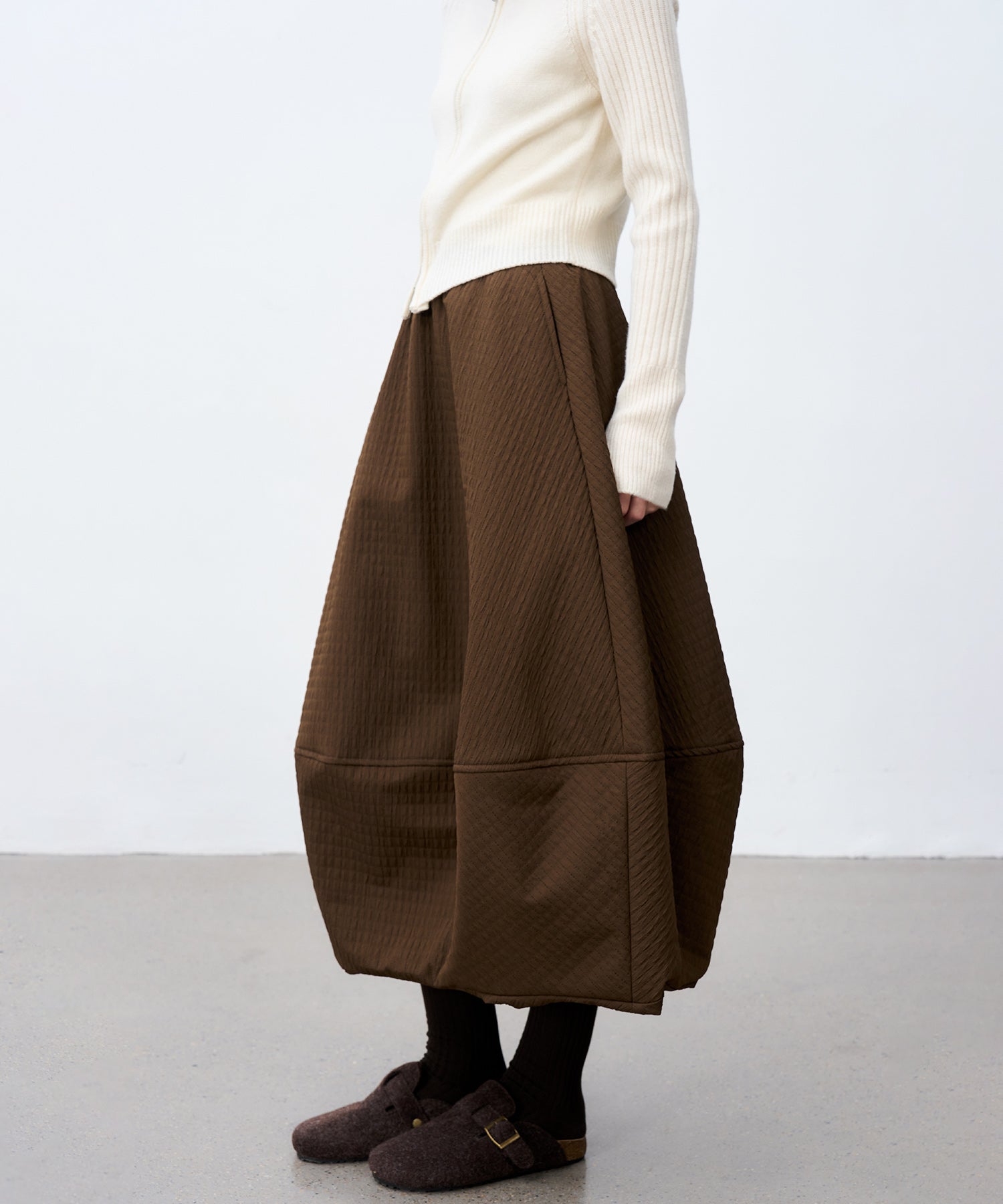 Jacquard Quilted Balloon Skirt