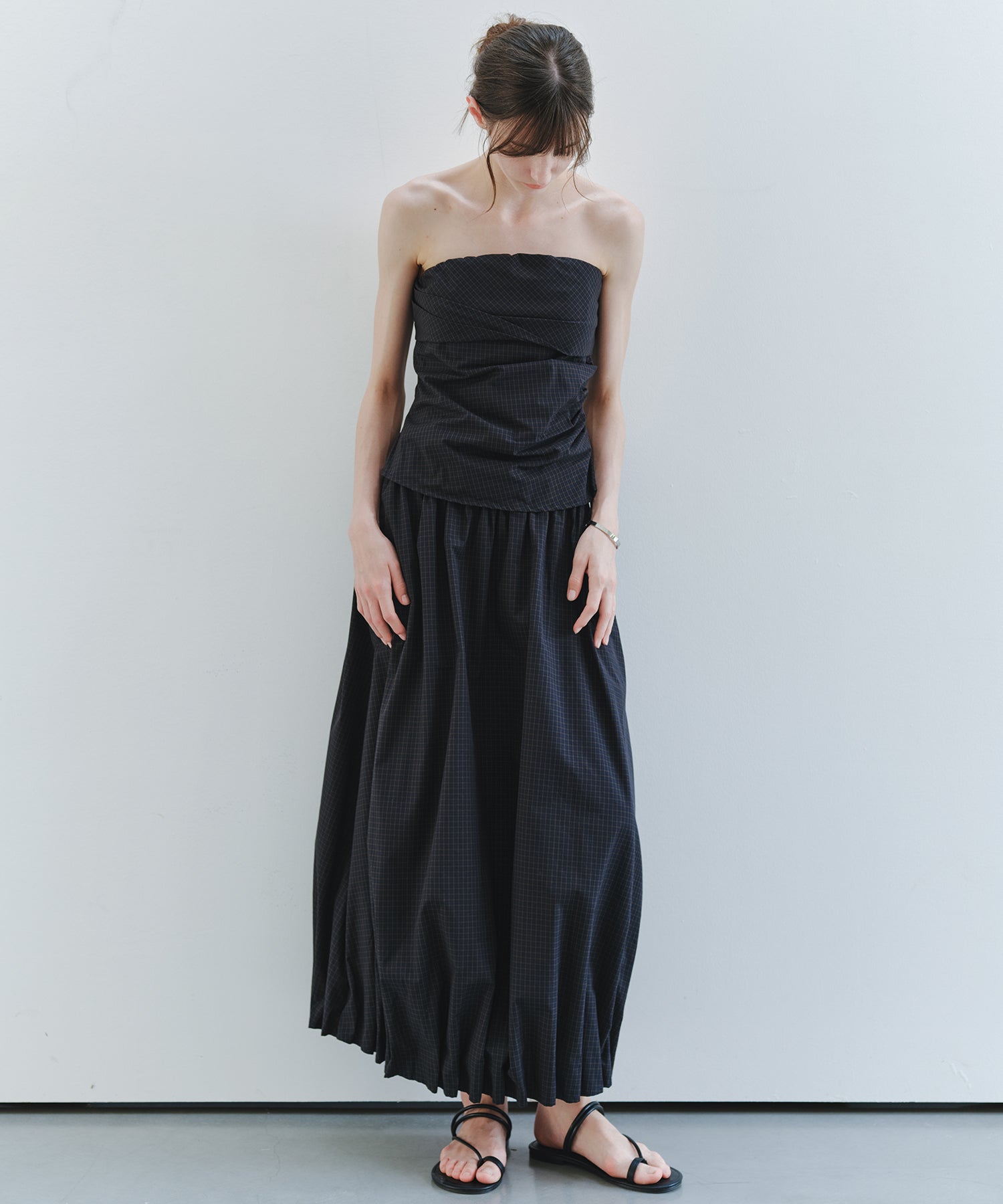 「7月上旬~中旬出荷」Shirred Bandeau Top
