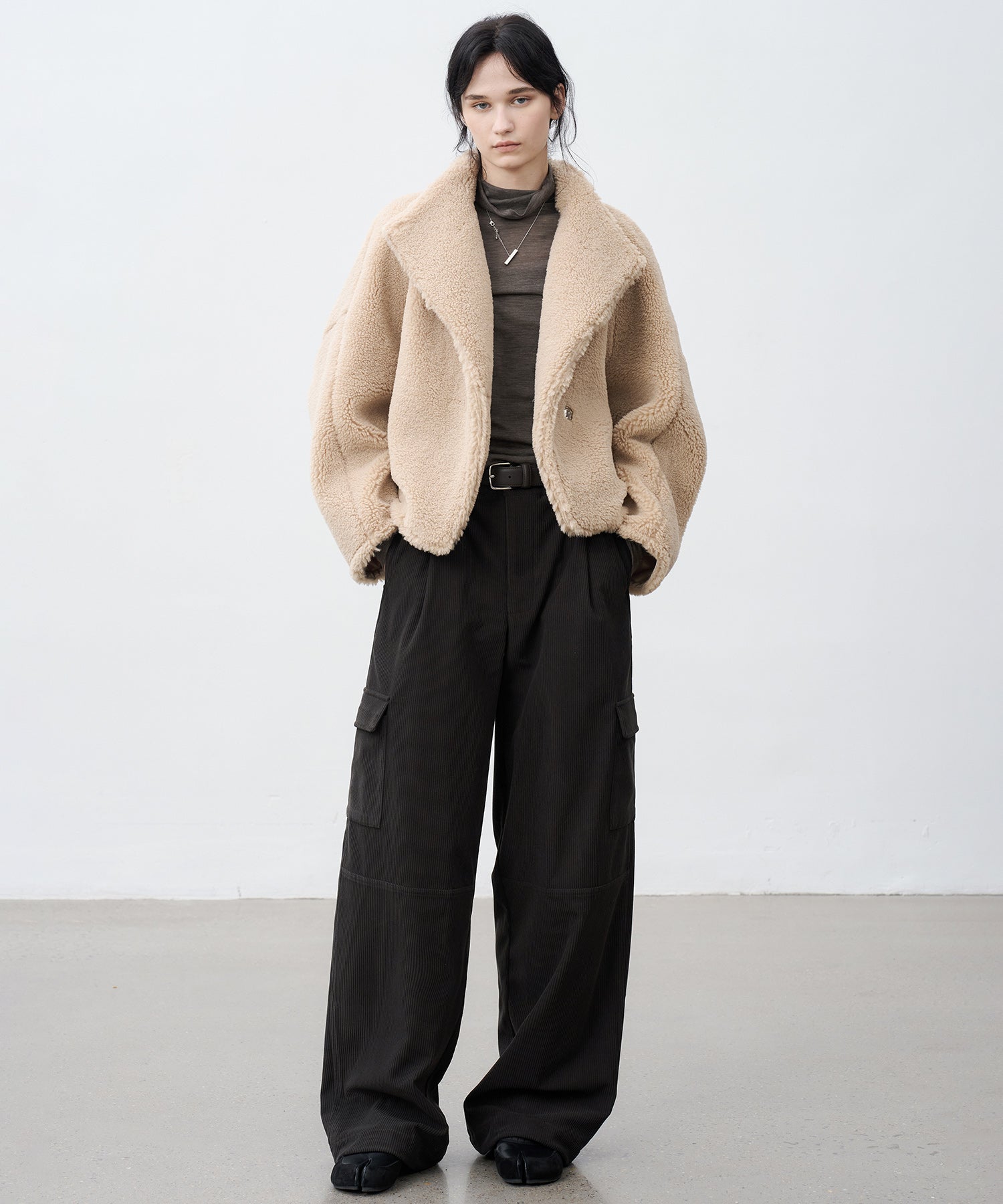Corduroy Mid-Rise Straight Utility Pants