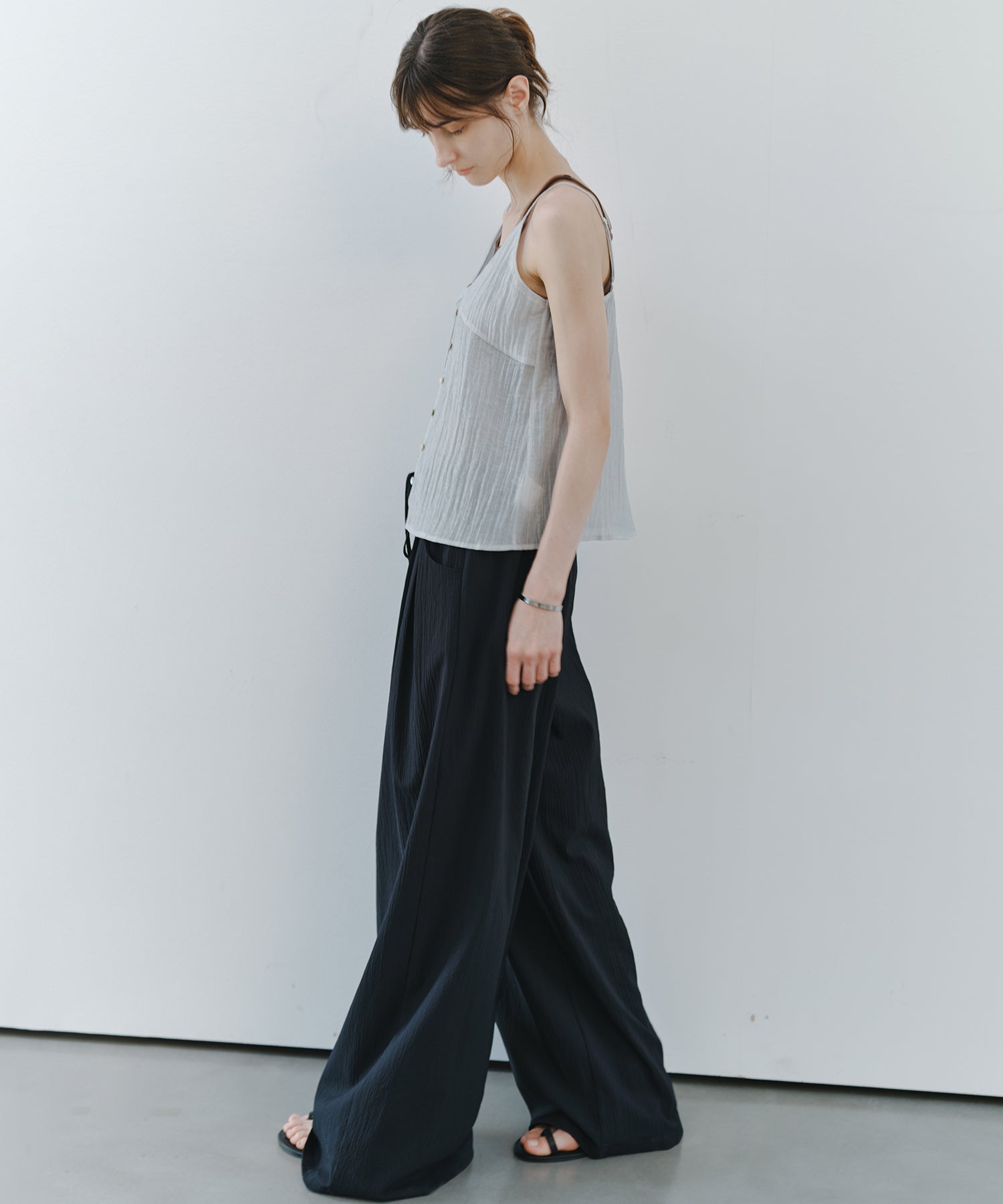「7月上旬~中旬出荷」Textured Wide Easy Pants
