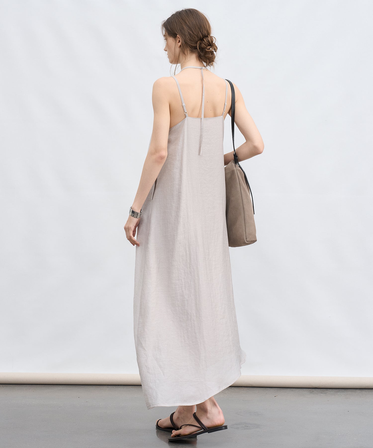 「6月上旬~中旬出荷」Asymmetrical Layered Cami Dress