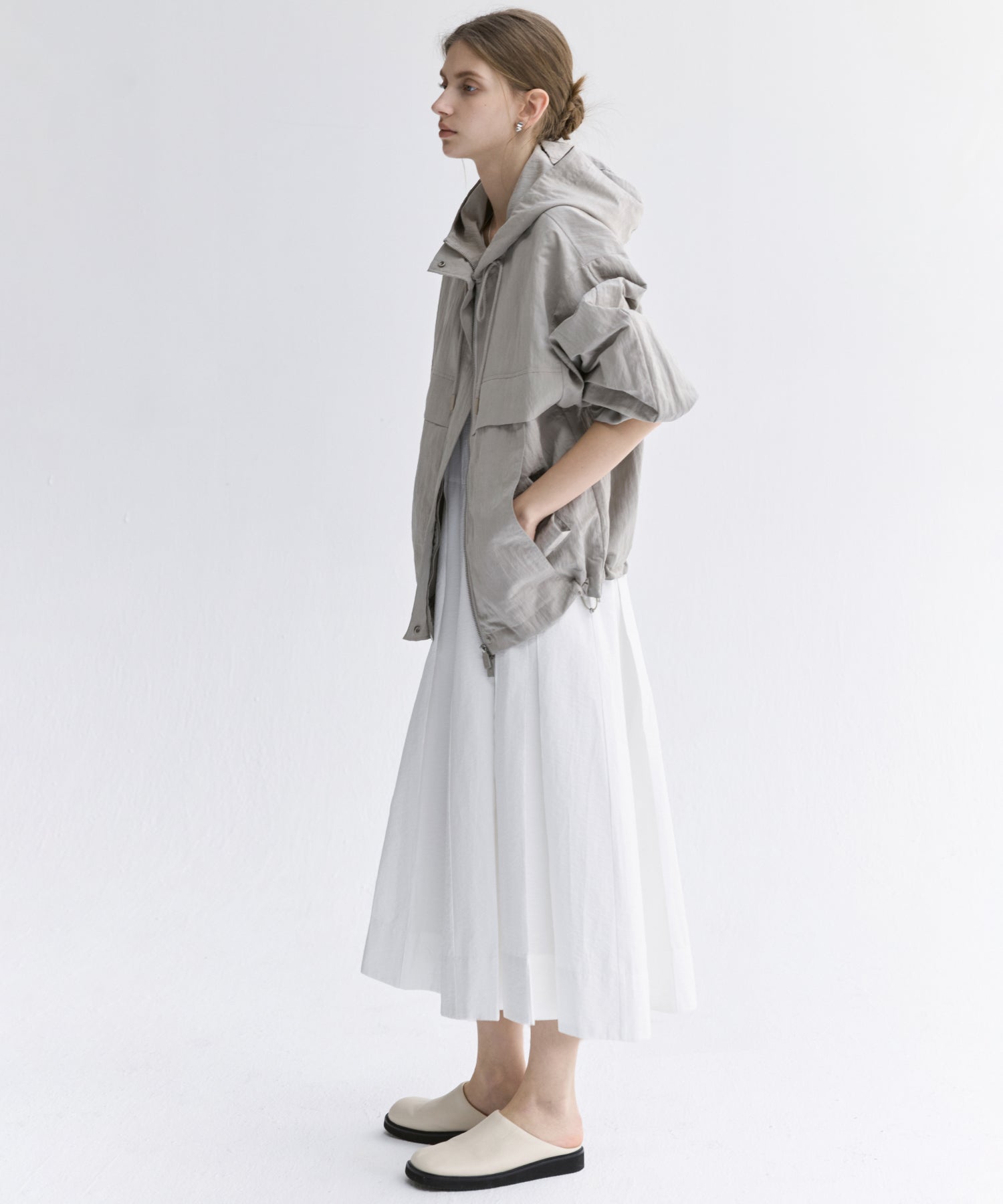 Tucked Sleeveless Long Dress