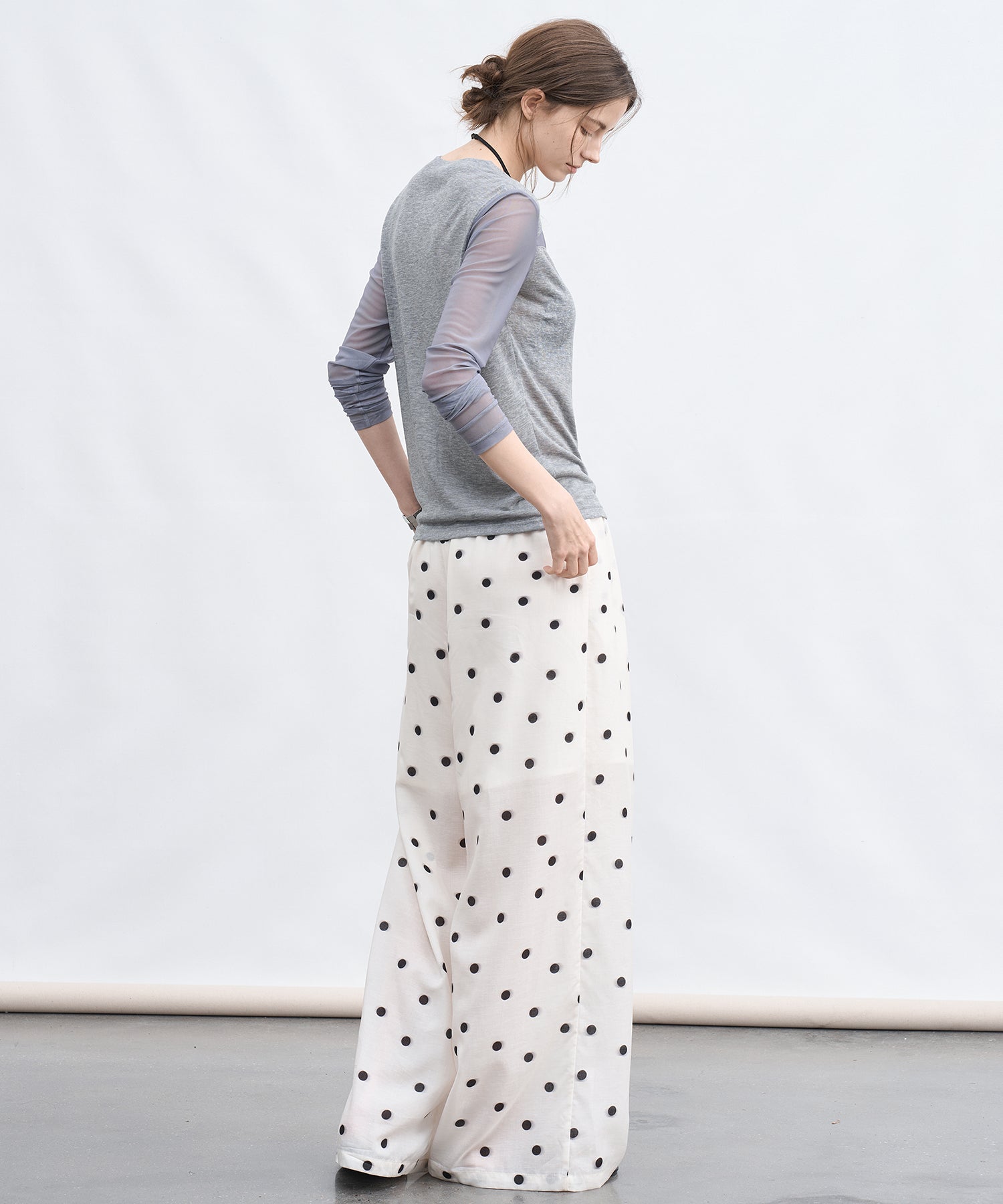「6月上旬~中旬出荷」Polka Dot Wide Pants