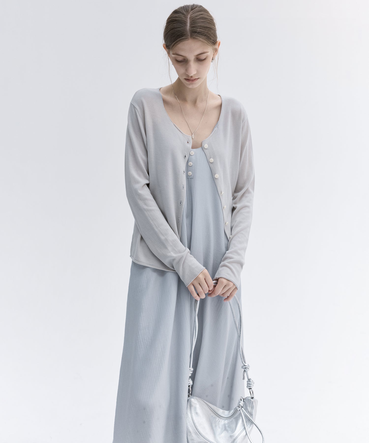 Layered Sheer Cami Long Dress