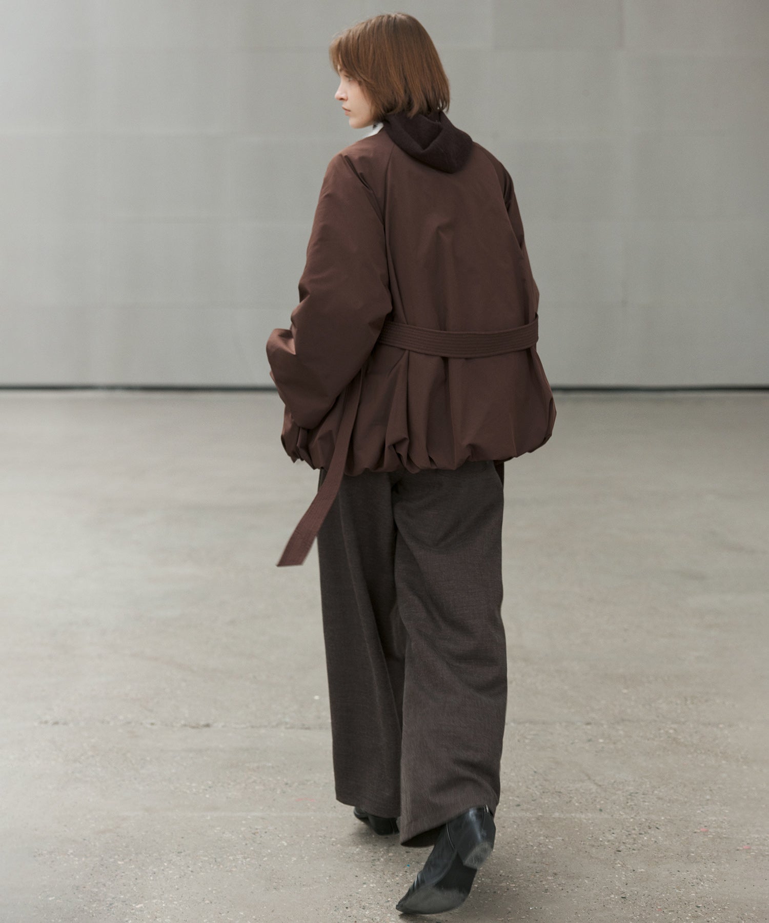 Faux Fur Collar Balloon Down Jacket