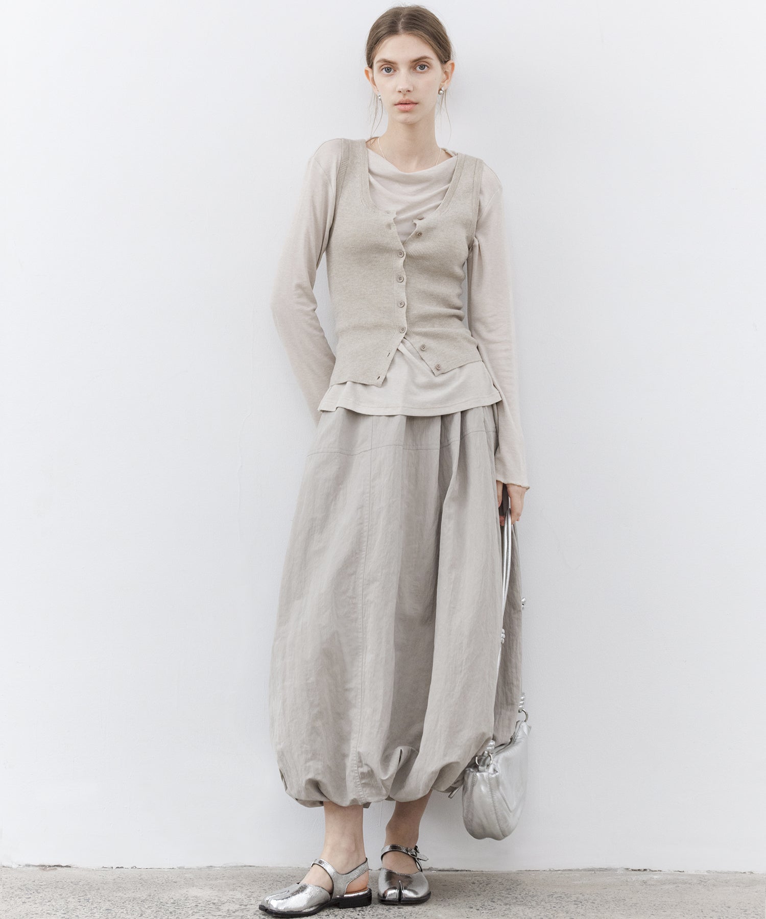 Rib Knit Button-Front Tank Top