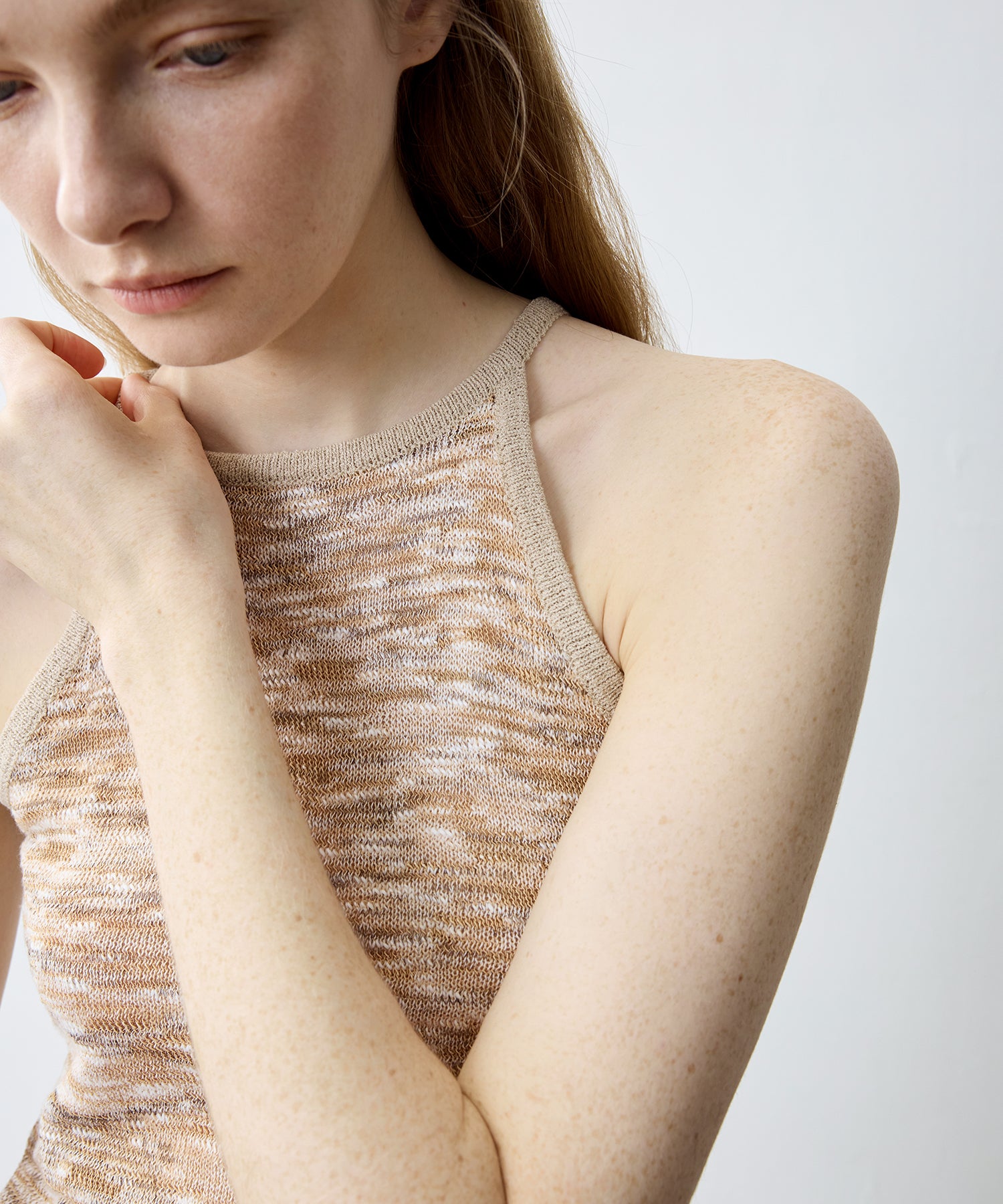 Melange Knit Halter Tank