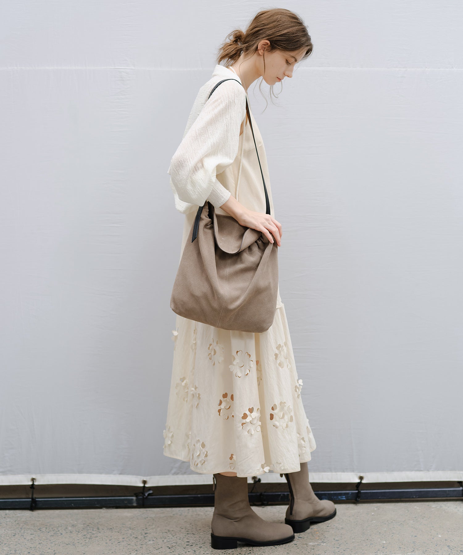 "Shipping from late February to early March" Textured Sheer Bolero Cardigan