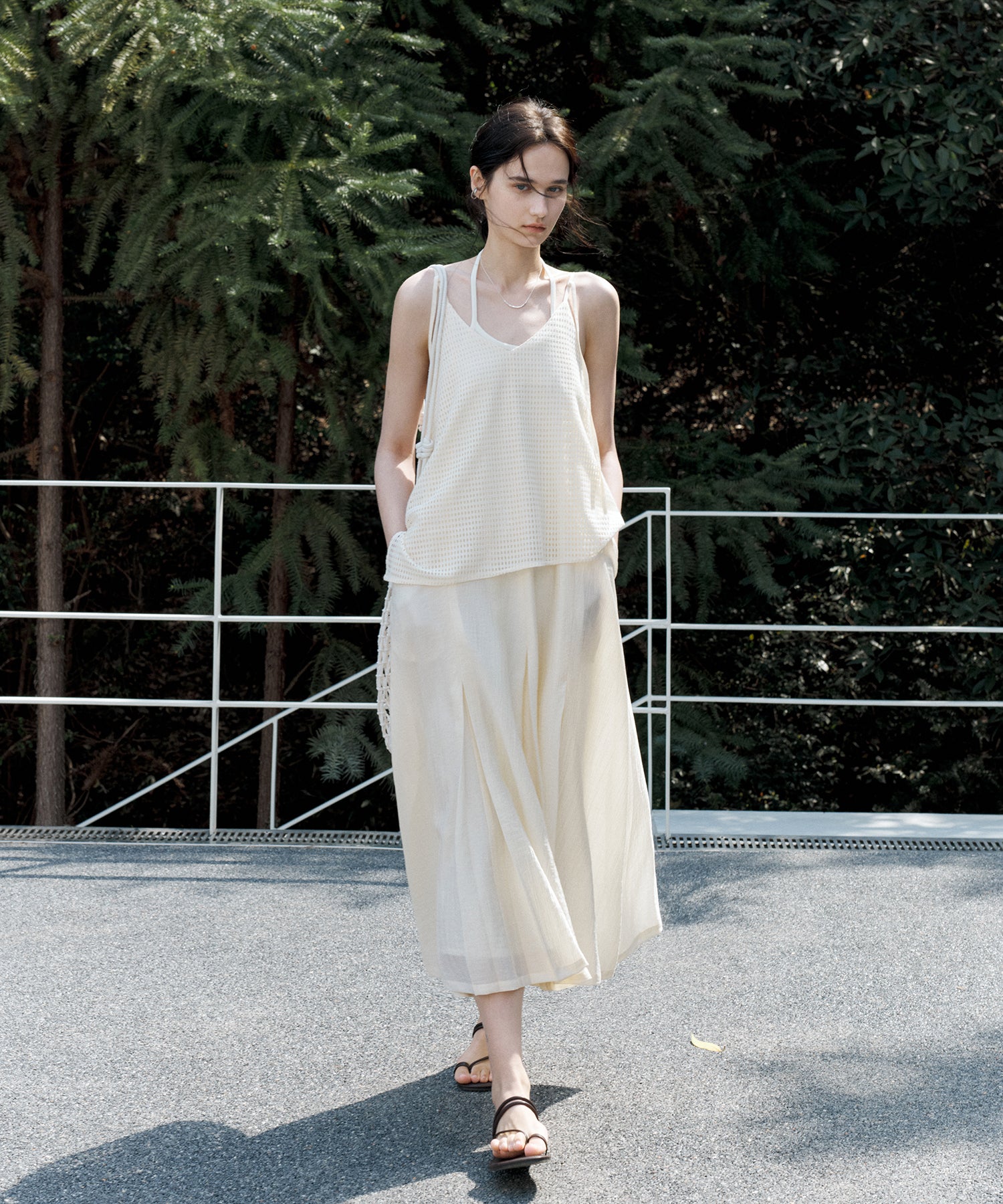 Layered Cutwork Camisole Dress