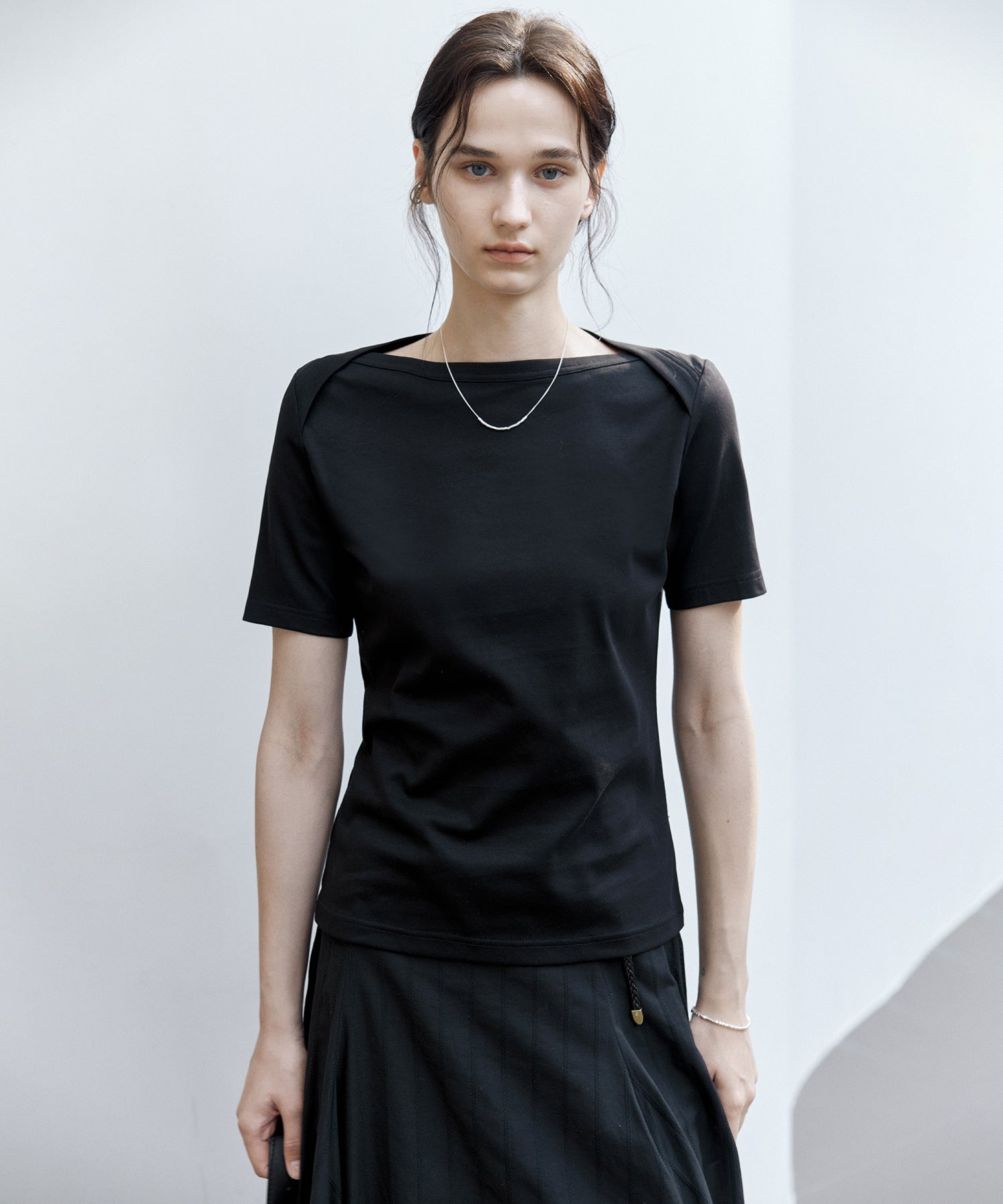 Supima Cotton Boat Neck T-Shirt