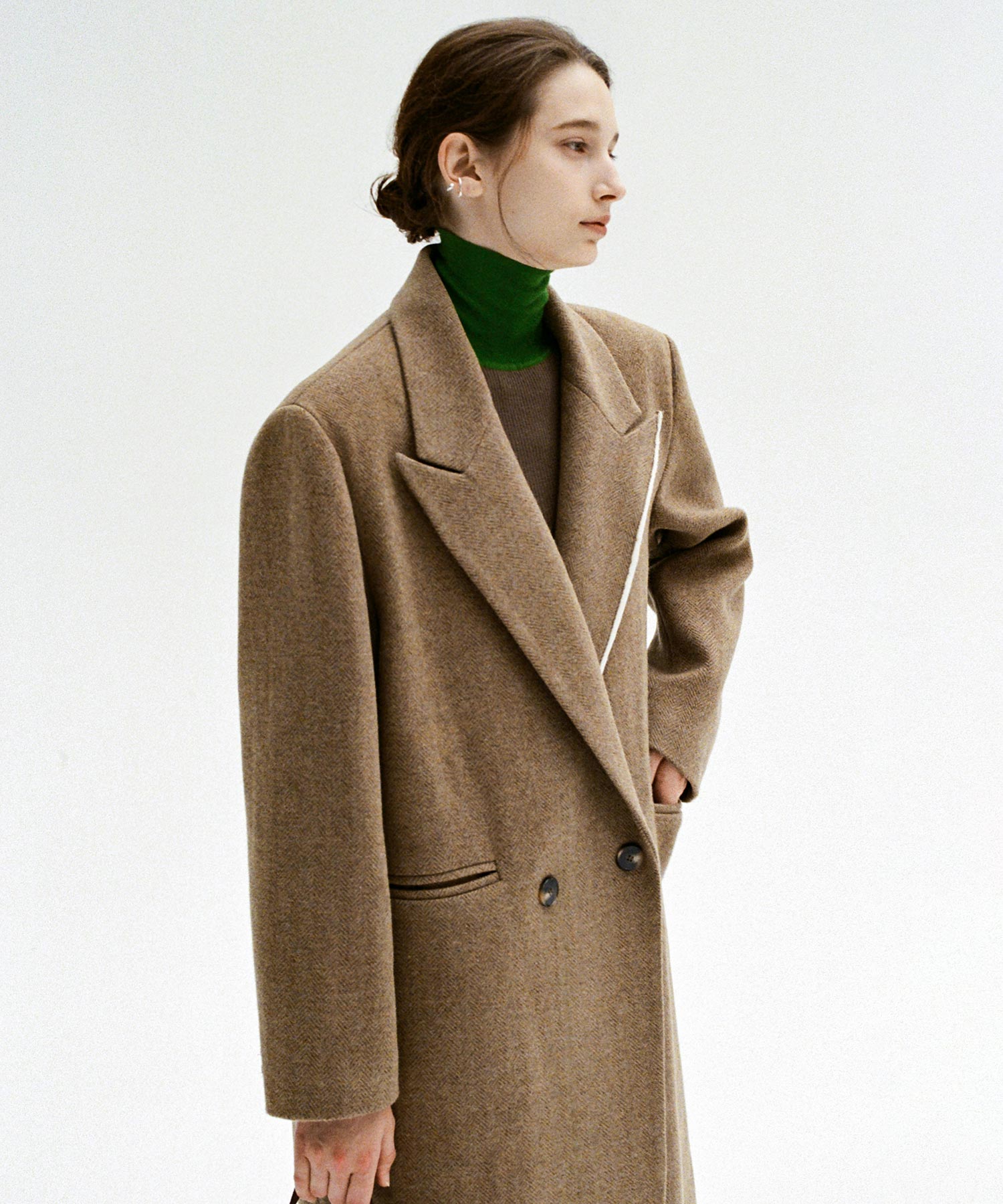 Deconstructed Peak Lapel Two-Button Coat