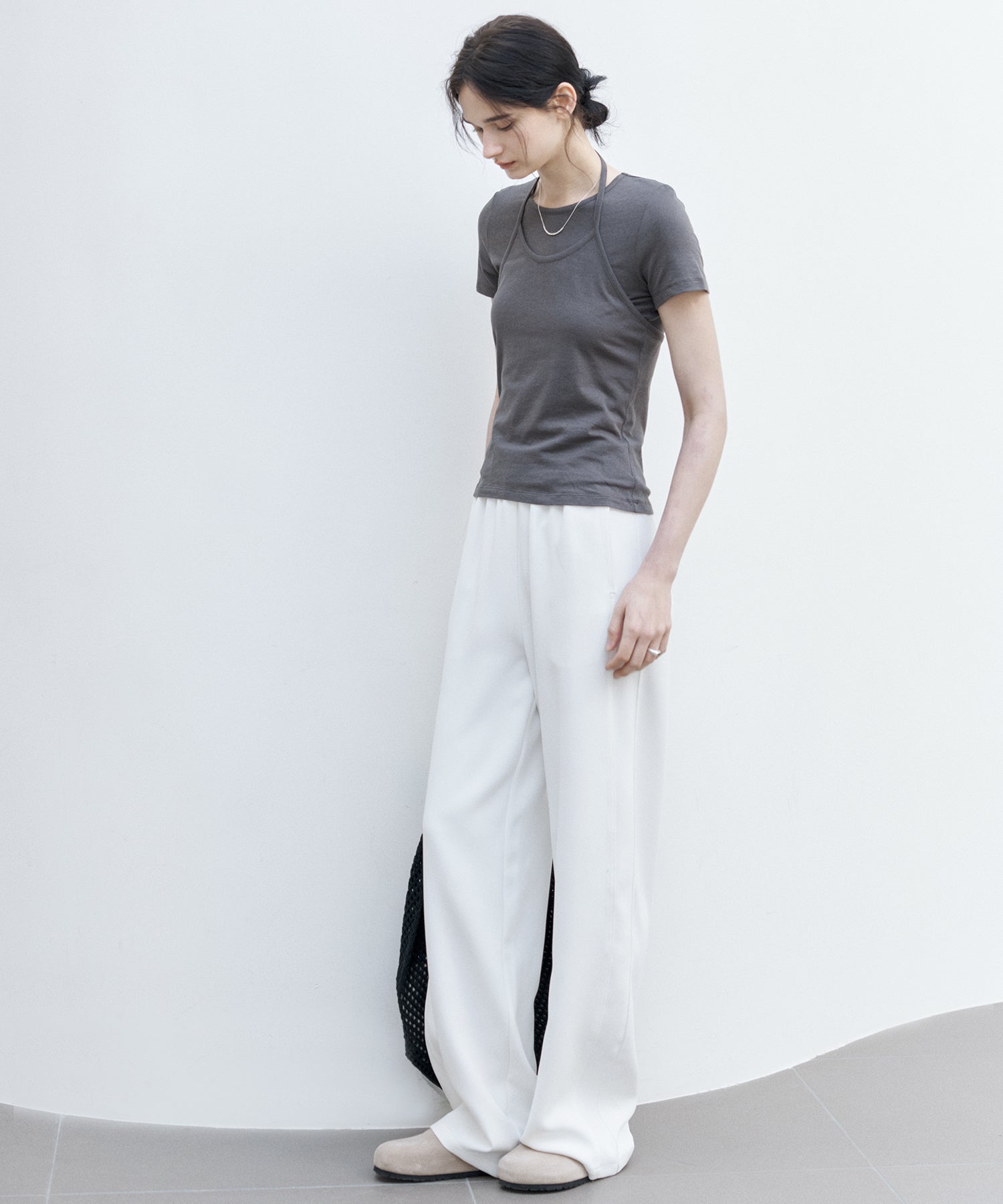 Layered Halter Neck T-Shirt Set