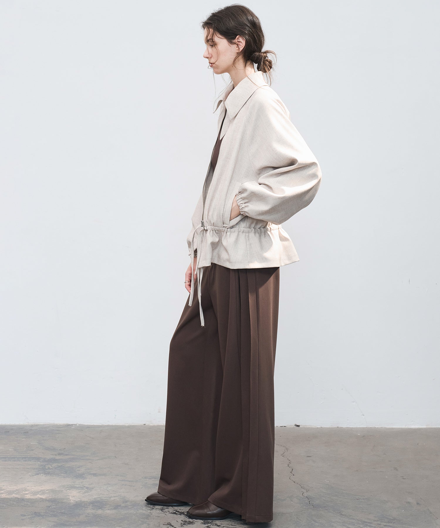 Drawstring-Waist Casual Jacket