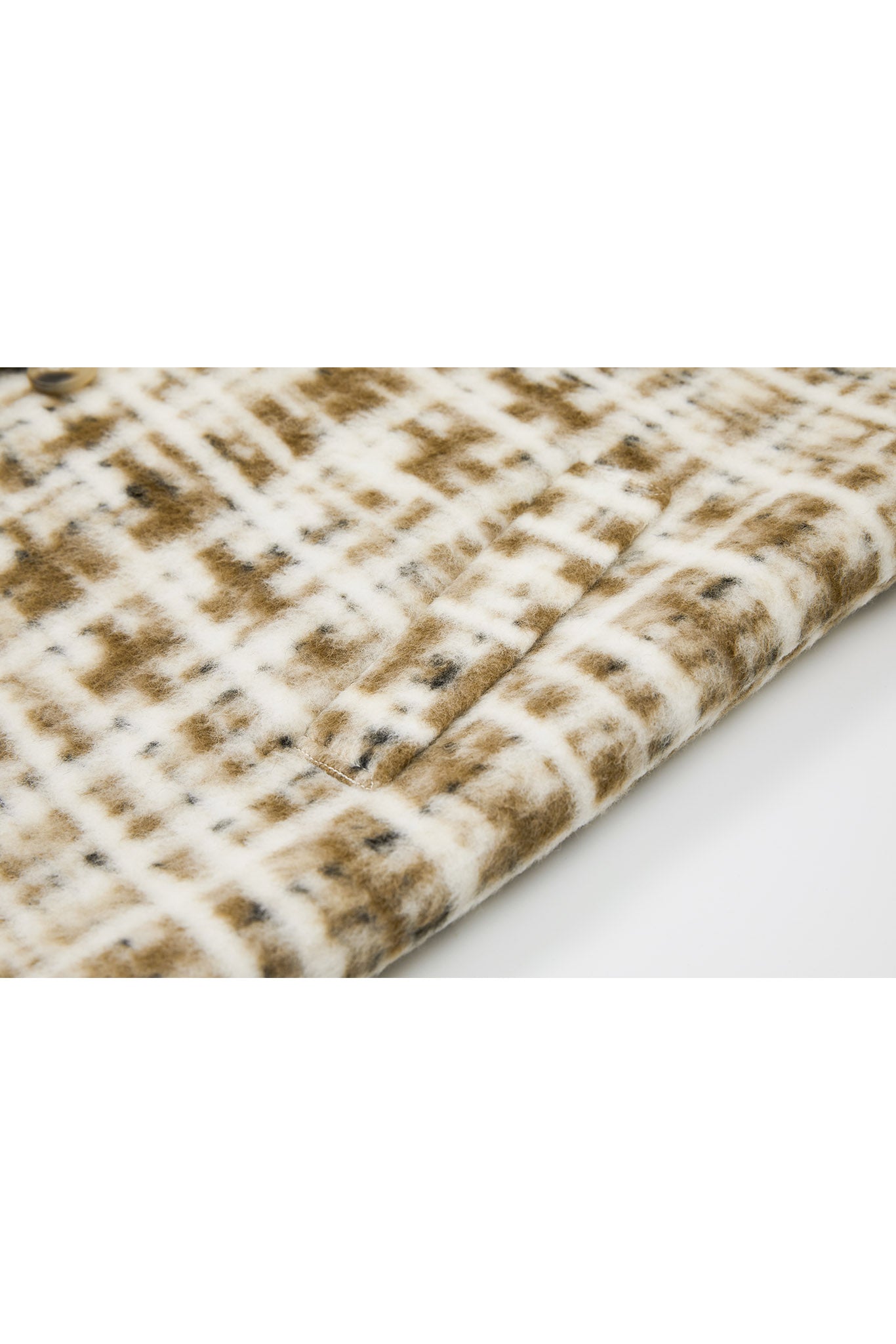 Hazy Plaid Tailored Wool Short Over-coat