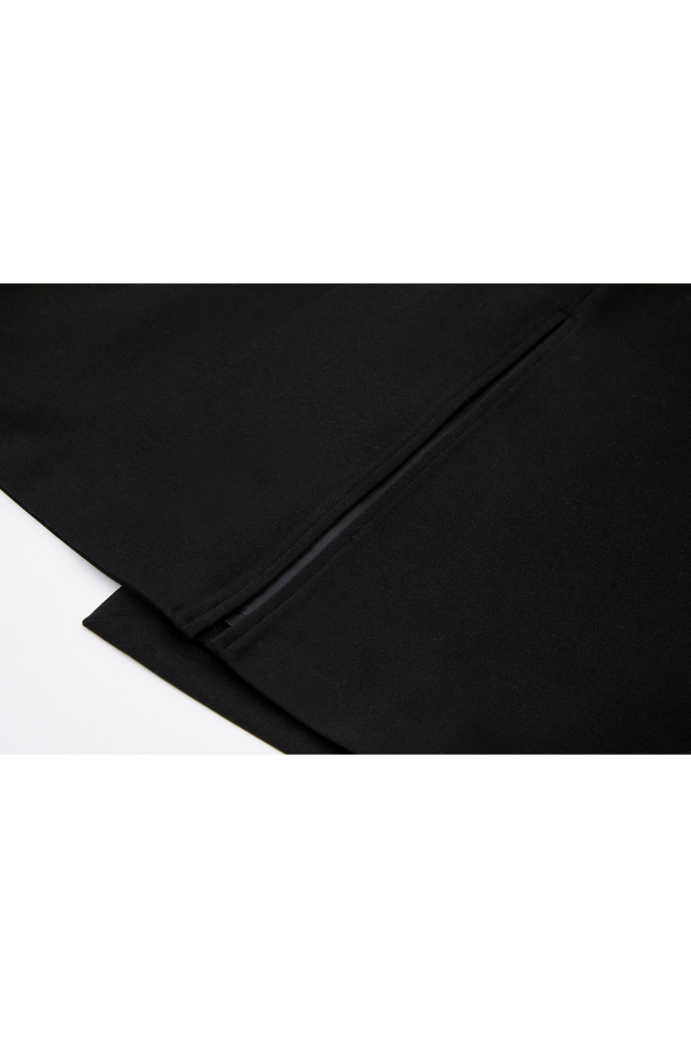 Wrap-Style Back Slit Skirt