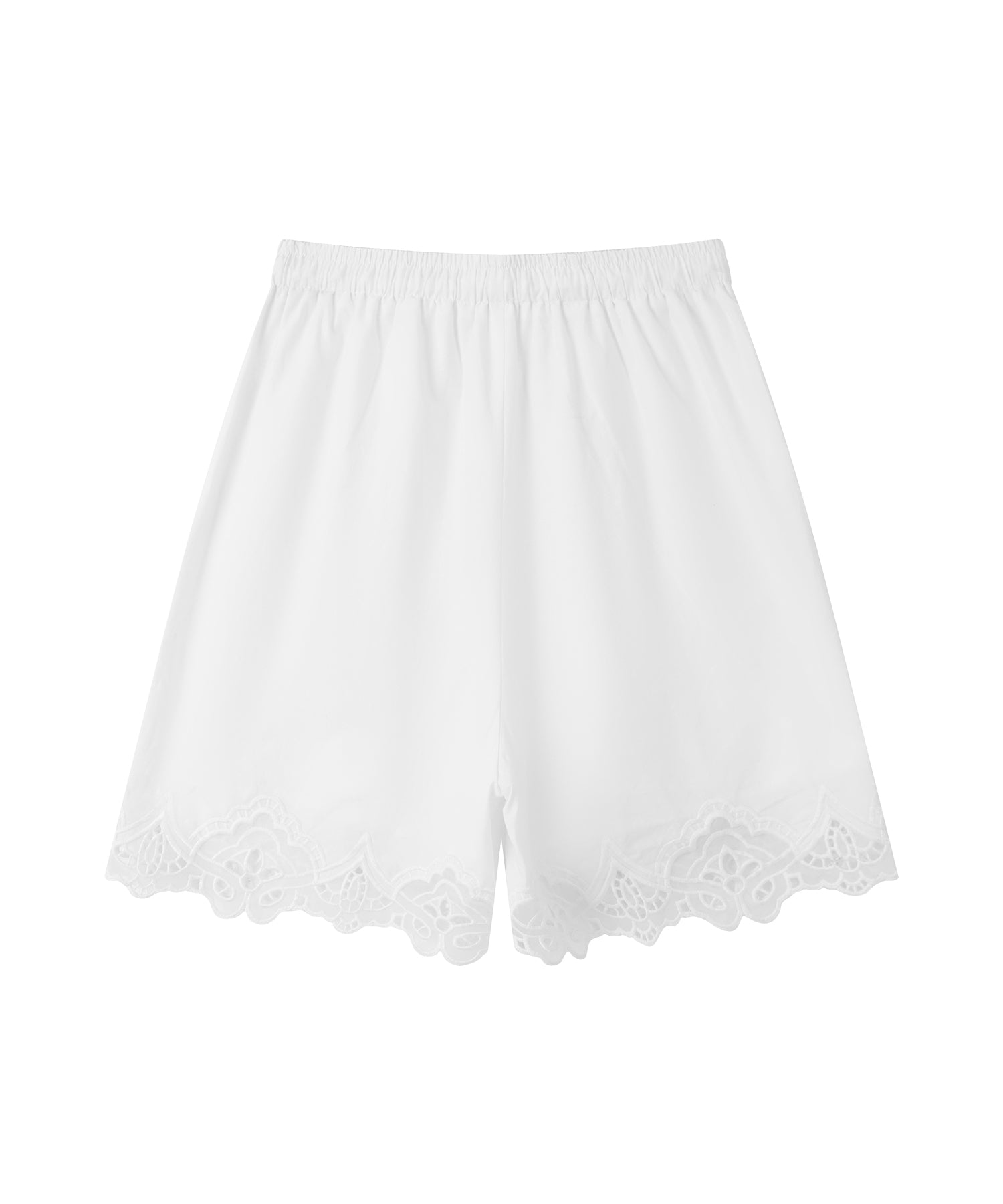 「8月中旬~下旬出荷」Cutwork Embroidery Easy Half Pants